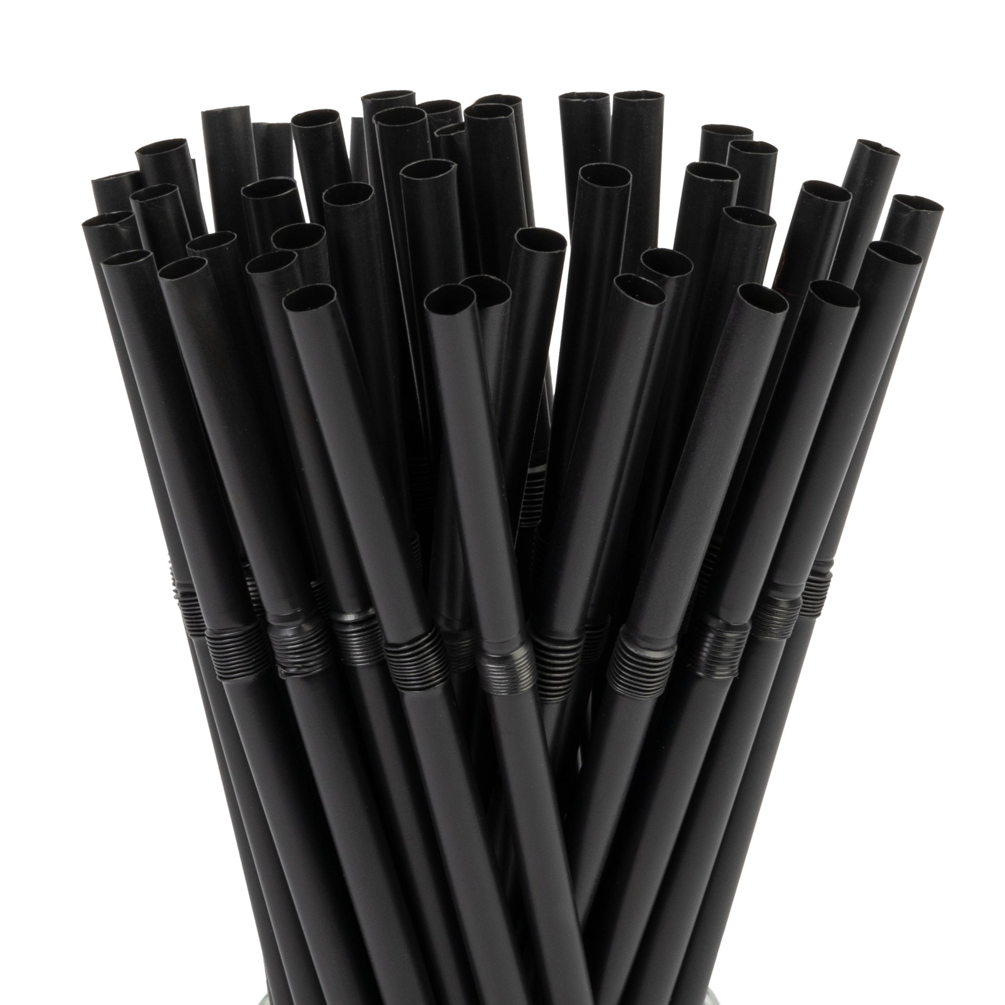 Jazz Cafe Straight Flexible Straw PLA (200x6mm/8") Black Biodegradable