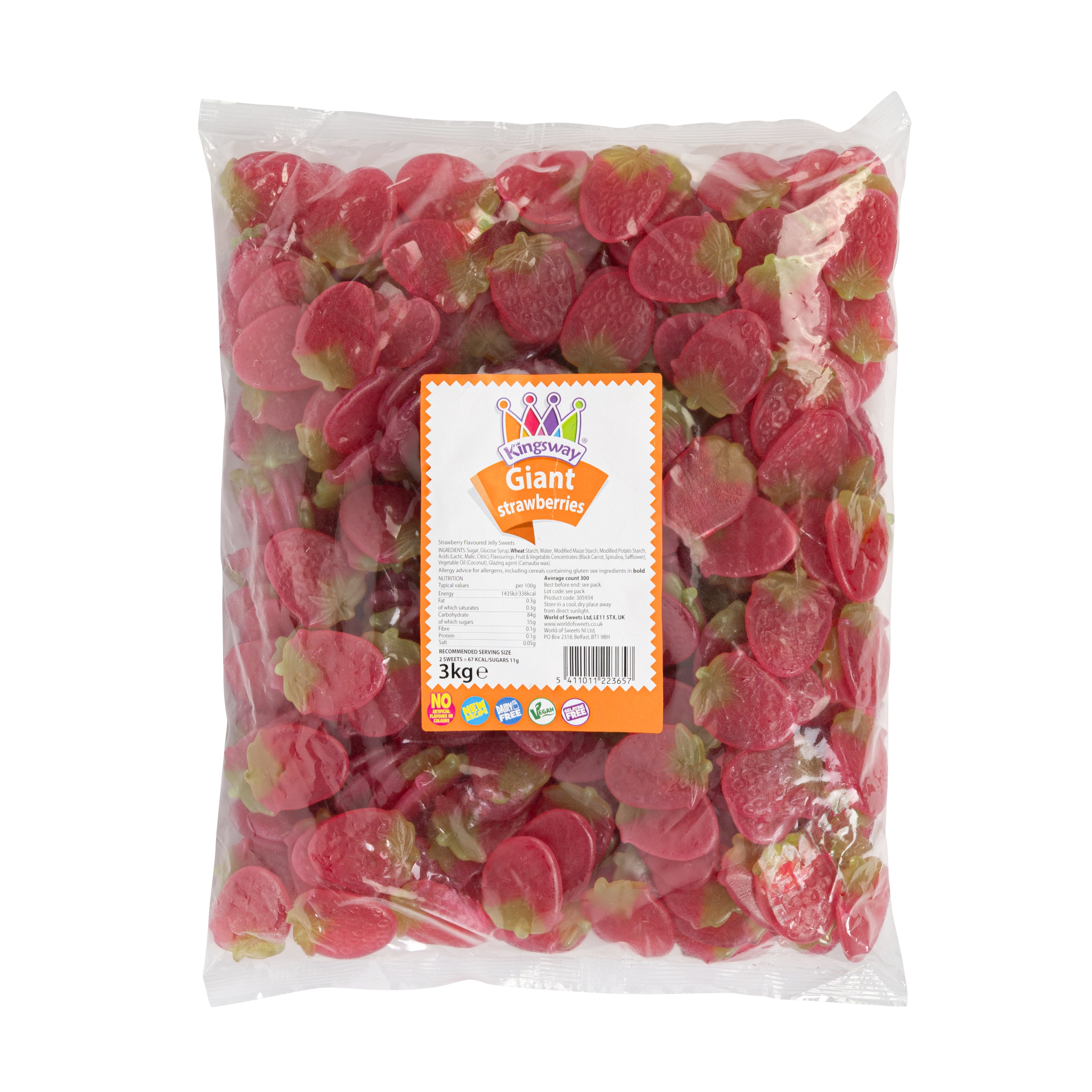 Kingsway Vegan Giant Strawberries 3kg