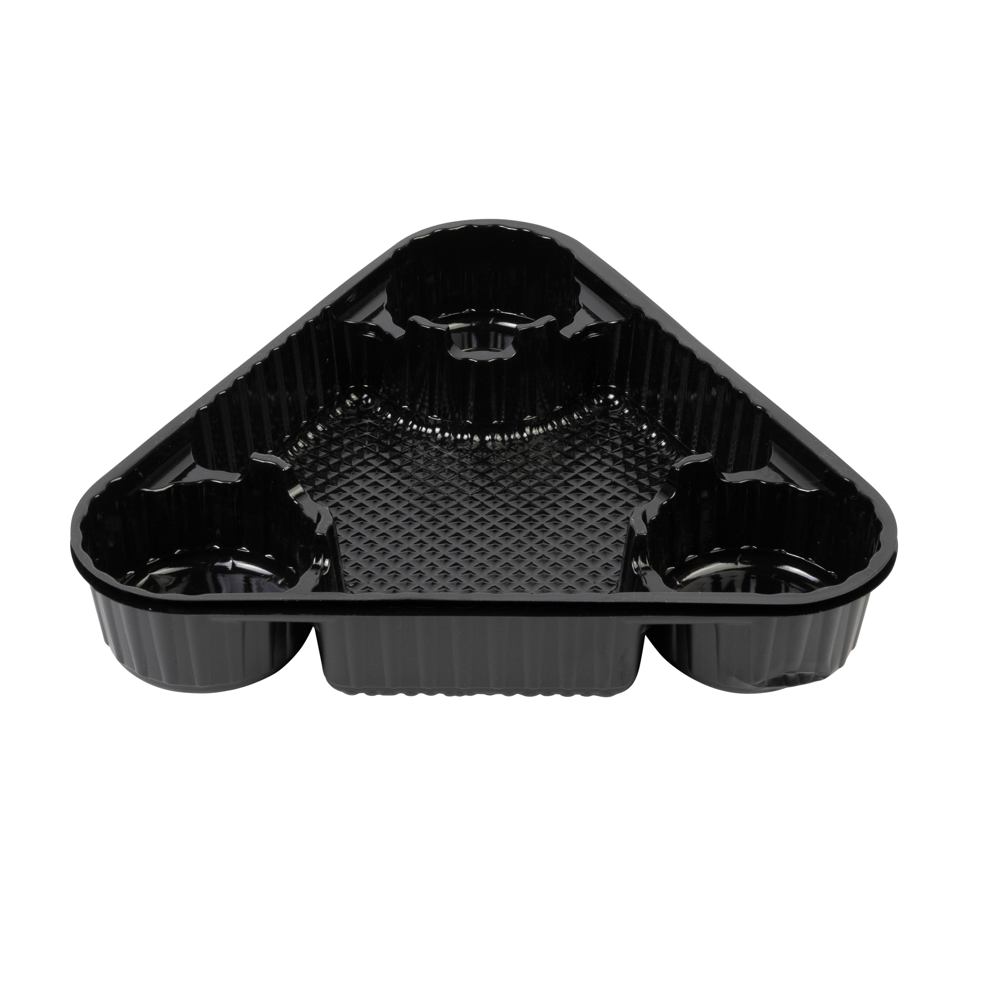 PCO Nacho Trays, Black, Large, 4 Sections 210 Pieces Per Box