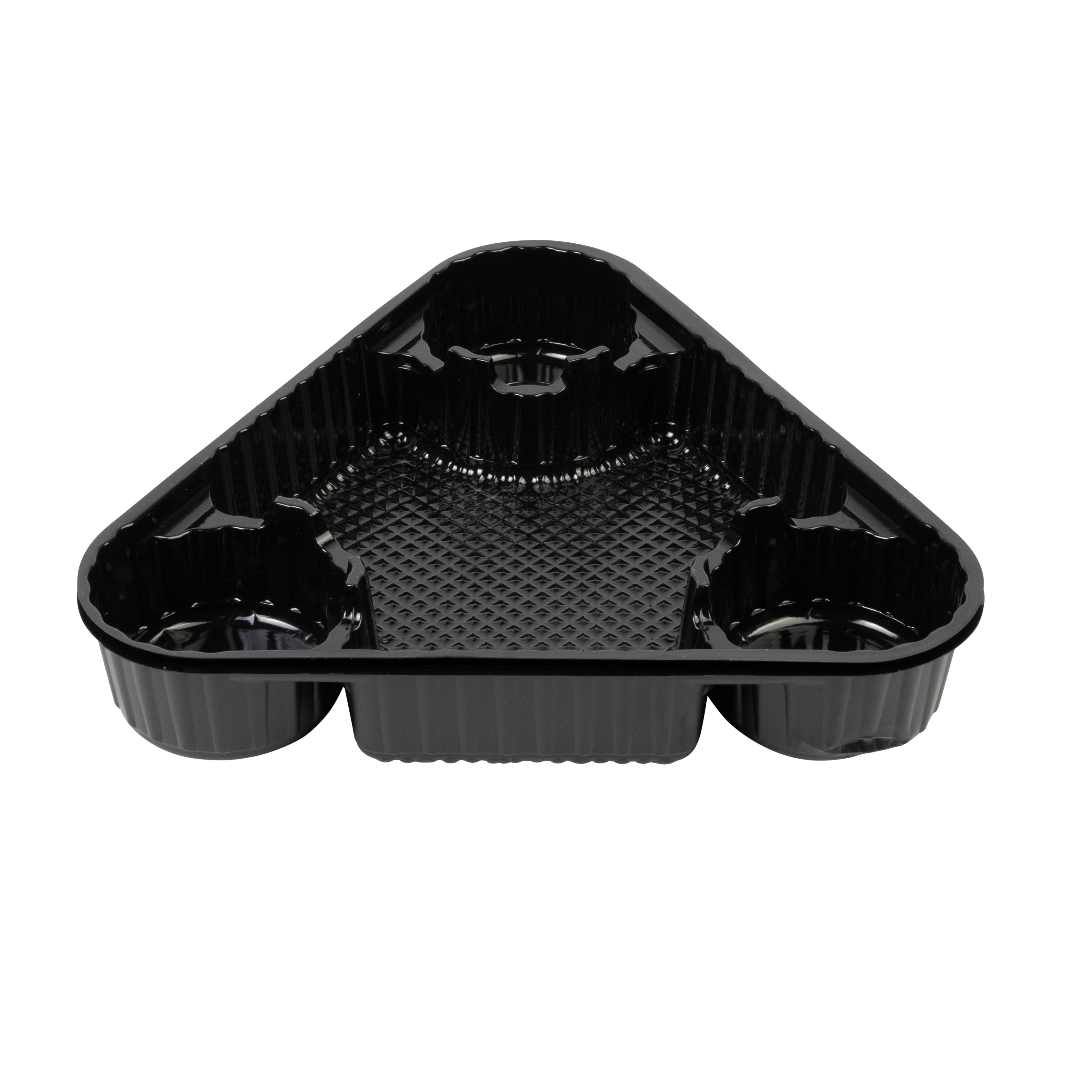 Nacho Trays, Black, Large, 4 Sections 210 Pieces Per Box