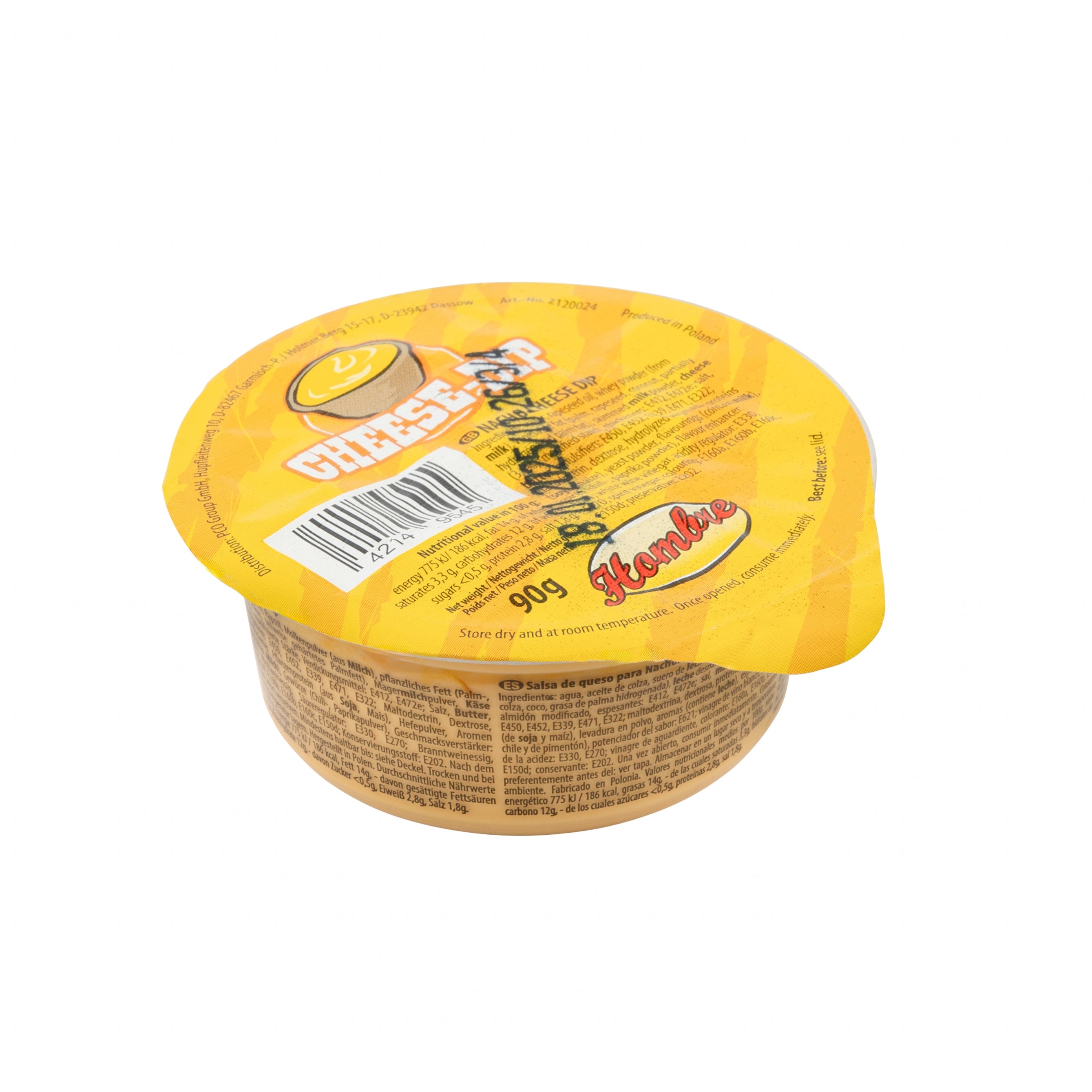 Hombre Cheese Dip Portion 48 x 90g