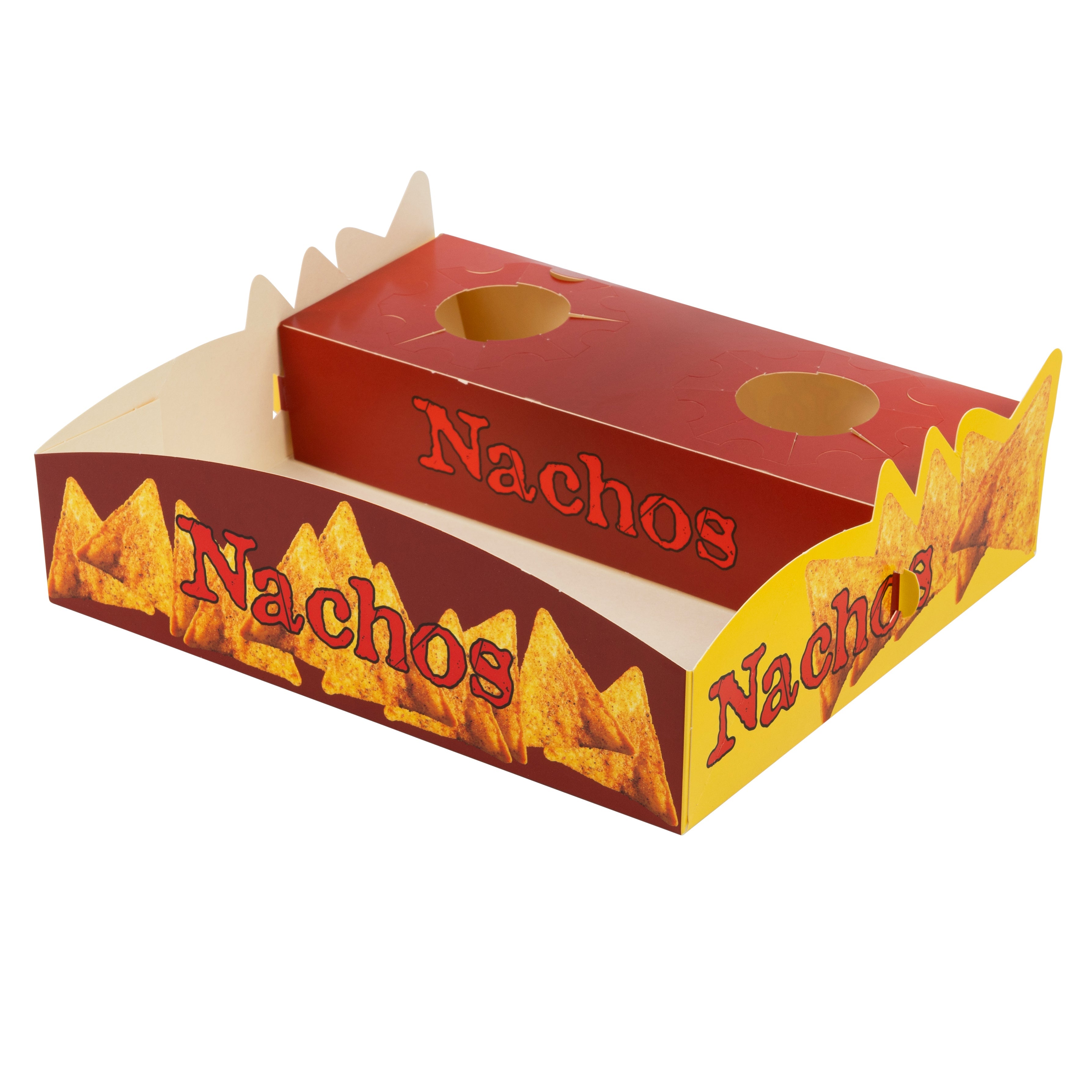 PCO Nacho Tray - Cardboard 3 Compartments 250 Per Box