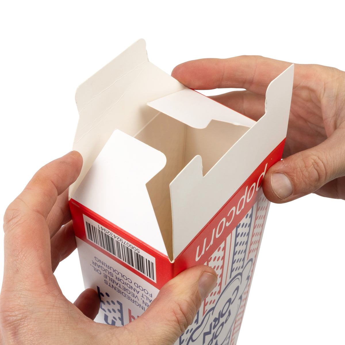 DEXLO 2oz Popcorn Boxes with Fold-up Lids - Pack of 250