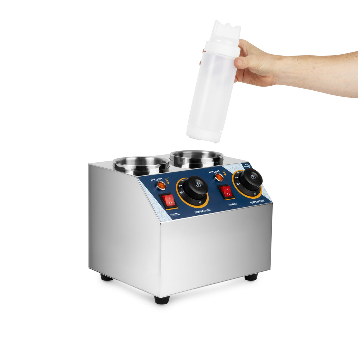 HAXRO 2 Compartment Bottle Sauce Warmer