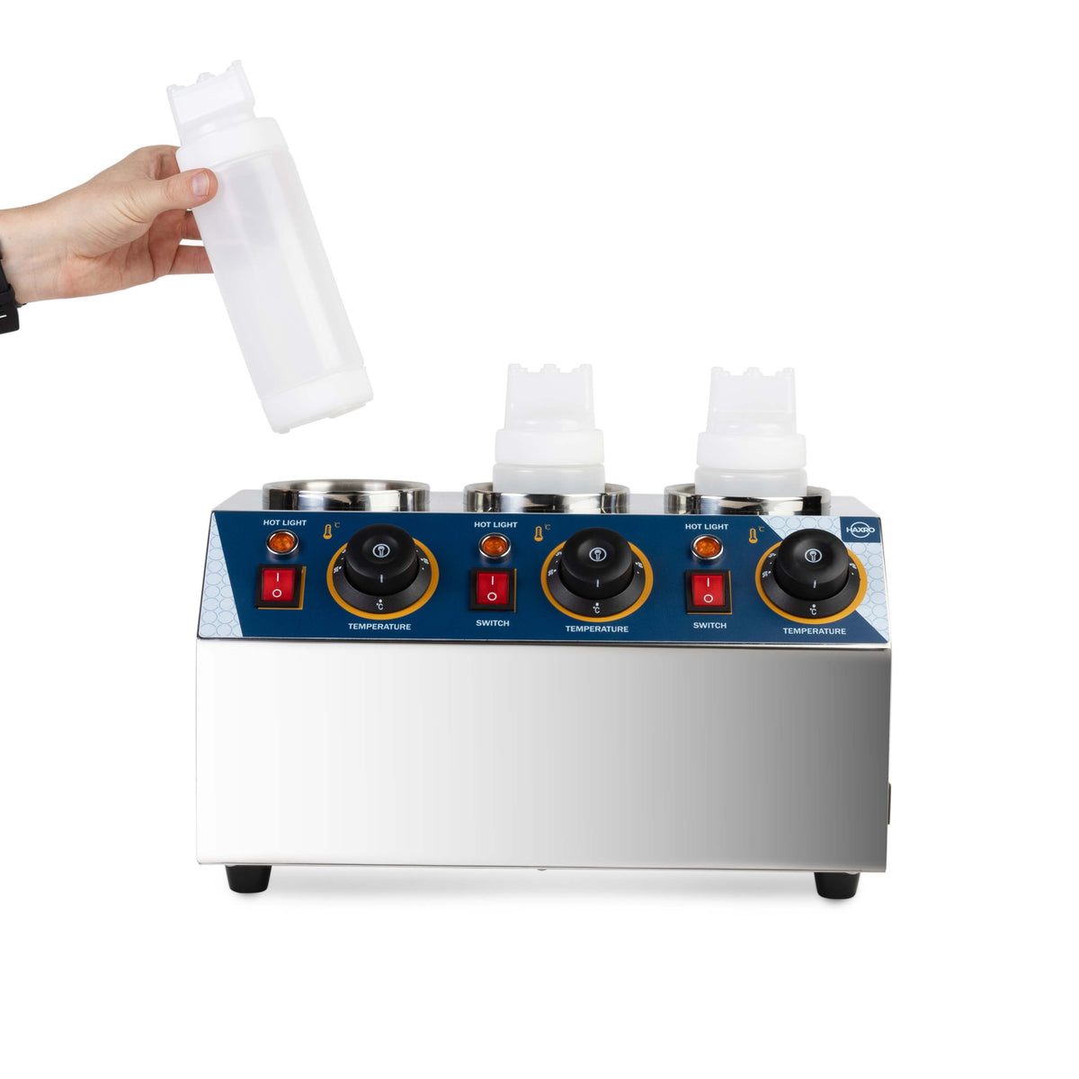 HAXRO 3 Compartment Bottle Sauce Warmer