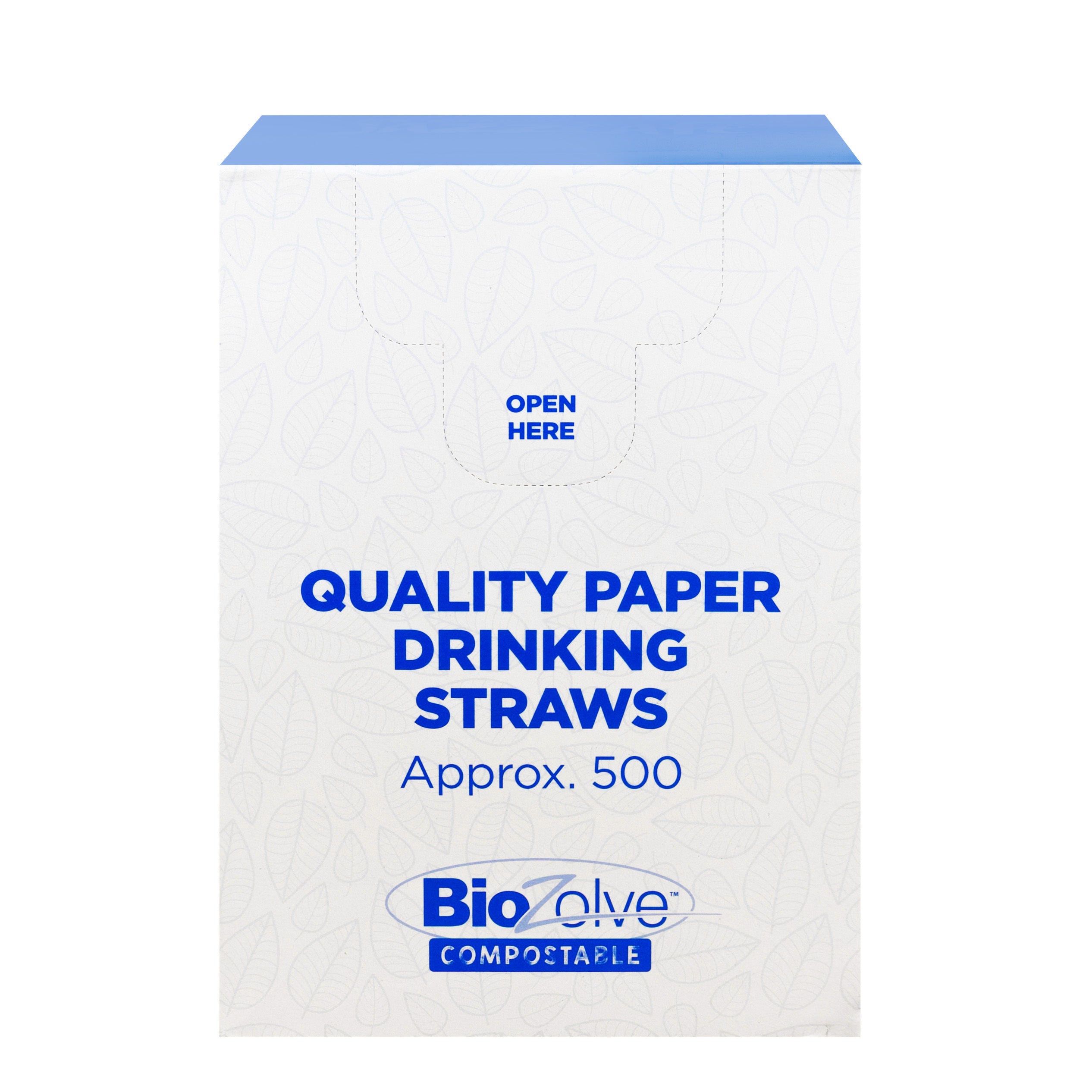 Striped Paper Spoon Straw - 500 x (229mm x 8mm/9")