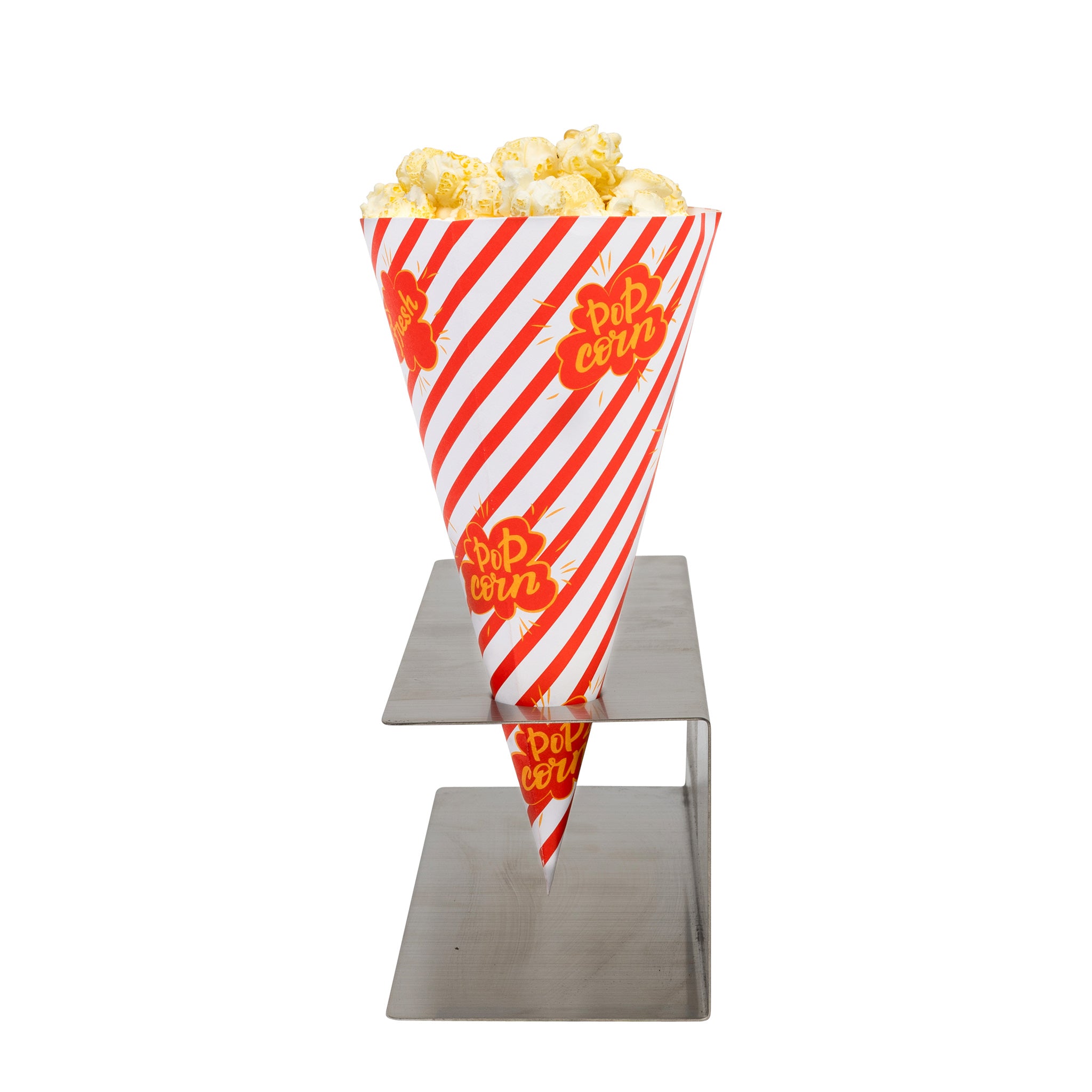 Red and White Striped Popcorn cone
