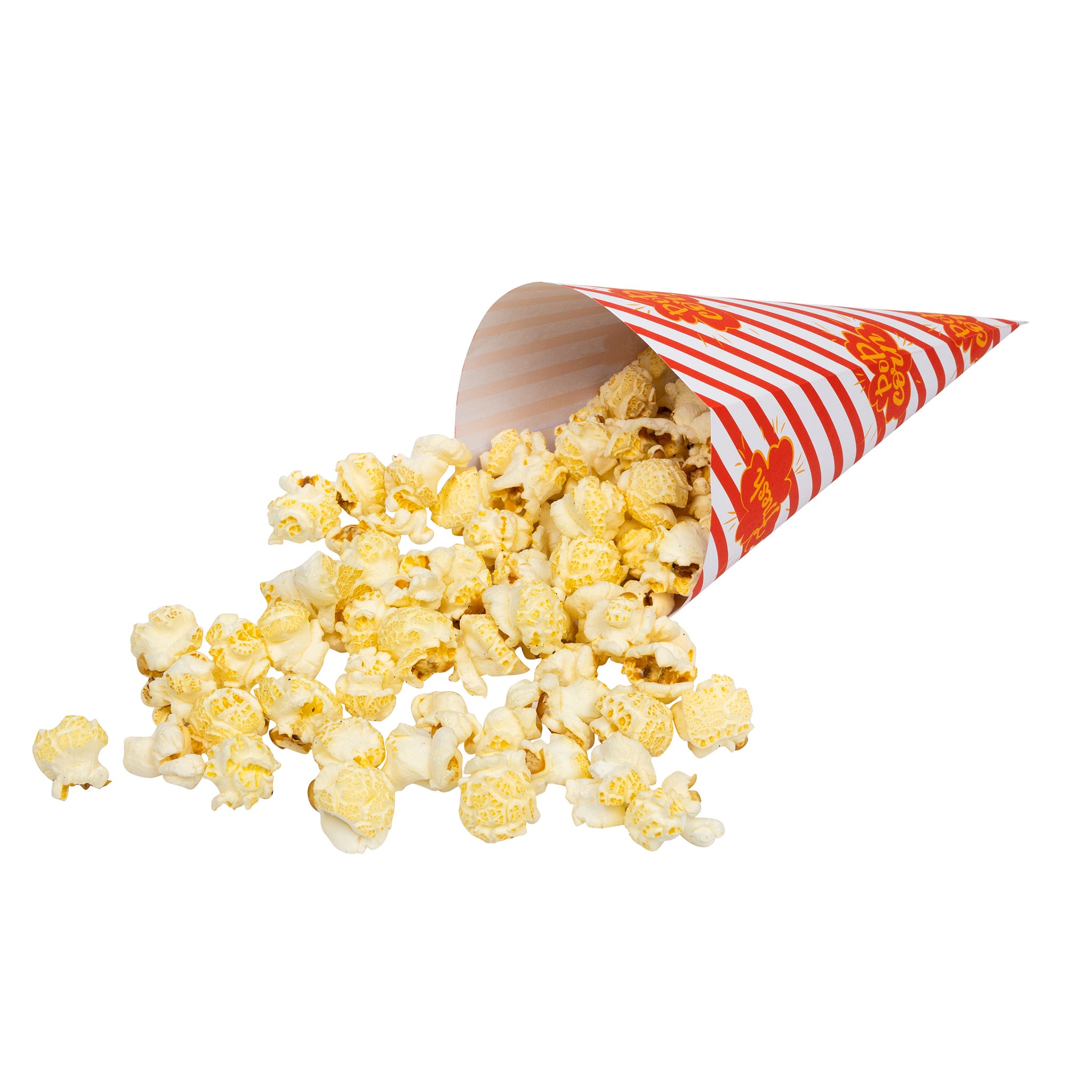 Red and White Striped Popcorn cone