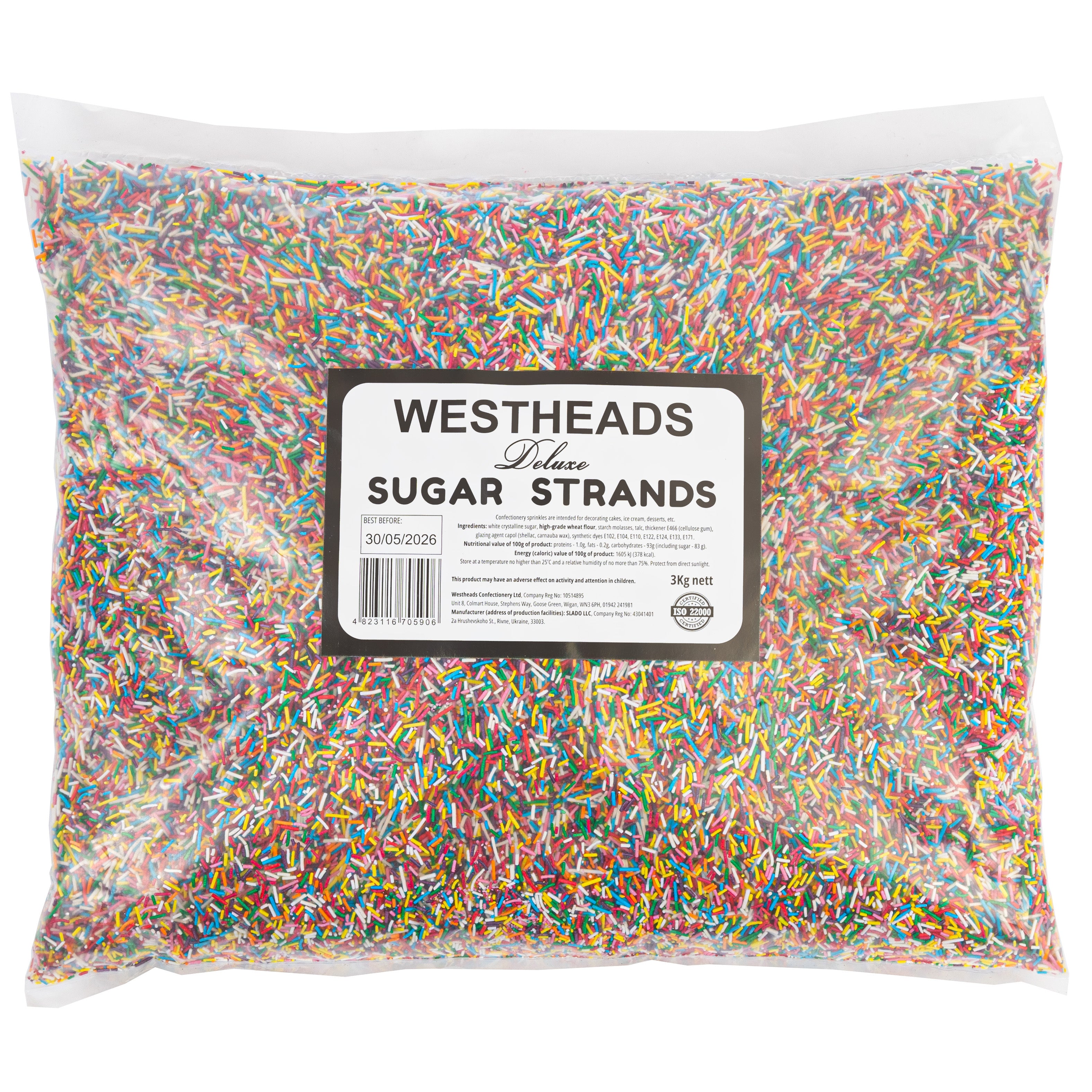 Westheads Deluxe Sugar Strands Bag 3kg