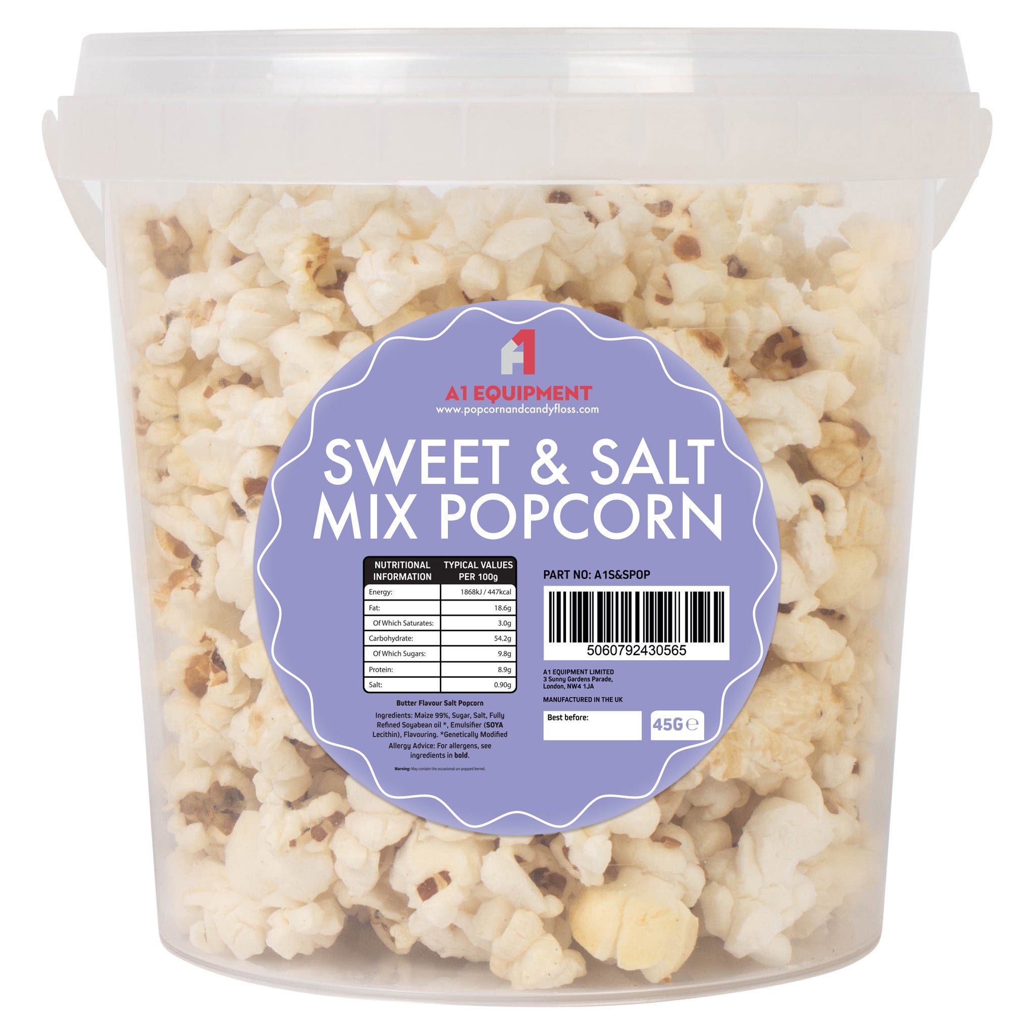 Sweet & Salt Popcorn Tubs 96x45g