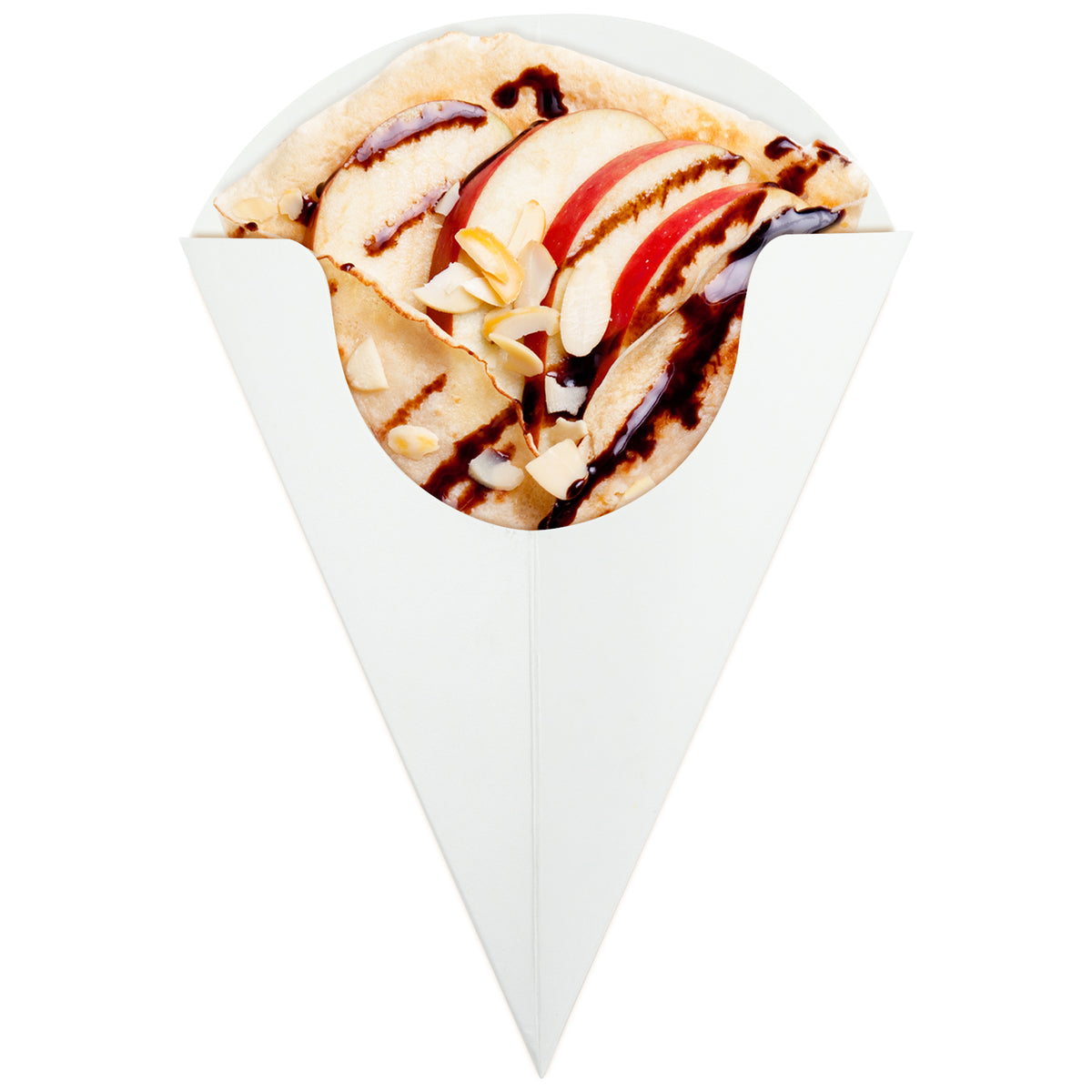 DEXLO Plain white Crepe Cone Holders - Pack of 500