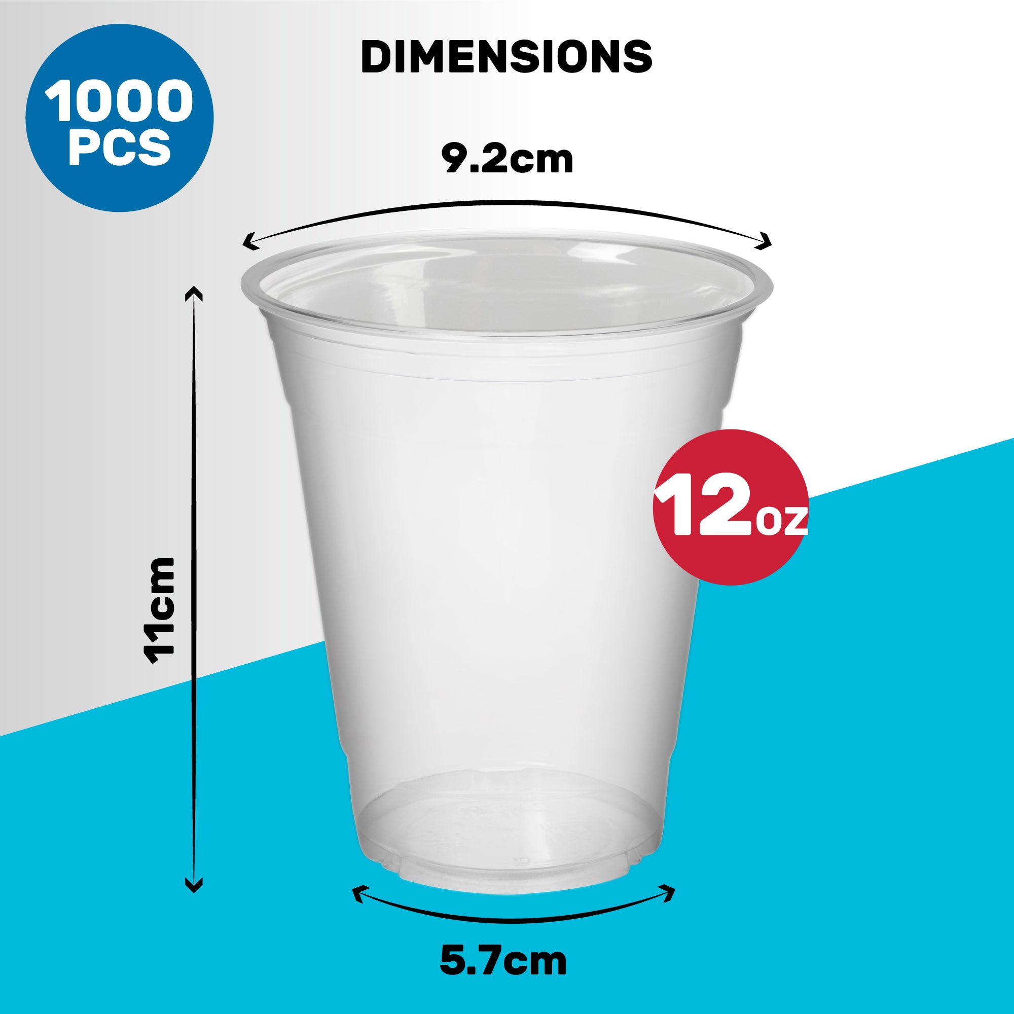 DEXLO Slush Cups 12oz -  Pack of 1000