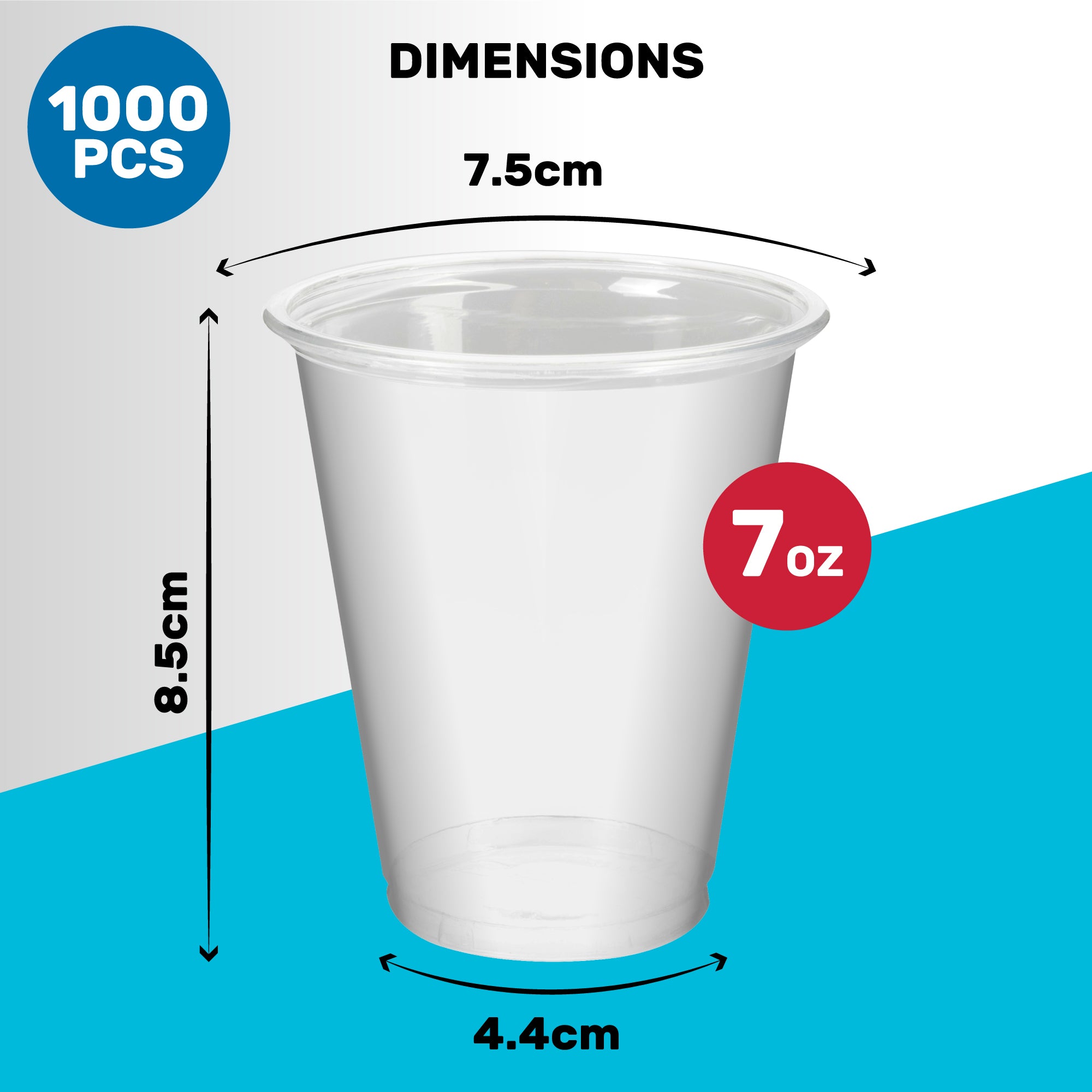 DEXLO Slush Cups 7OZ -  Pack of 1000
