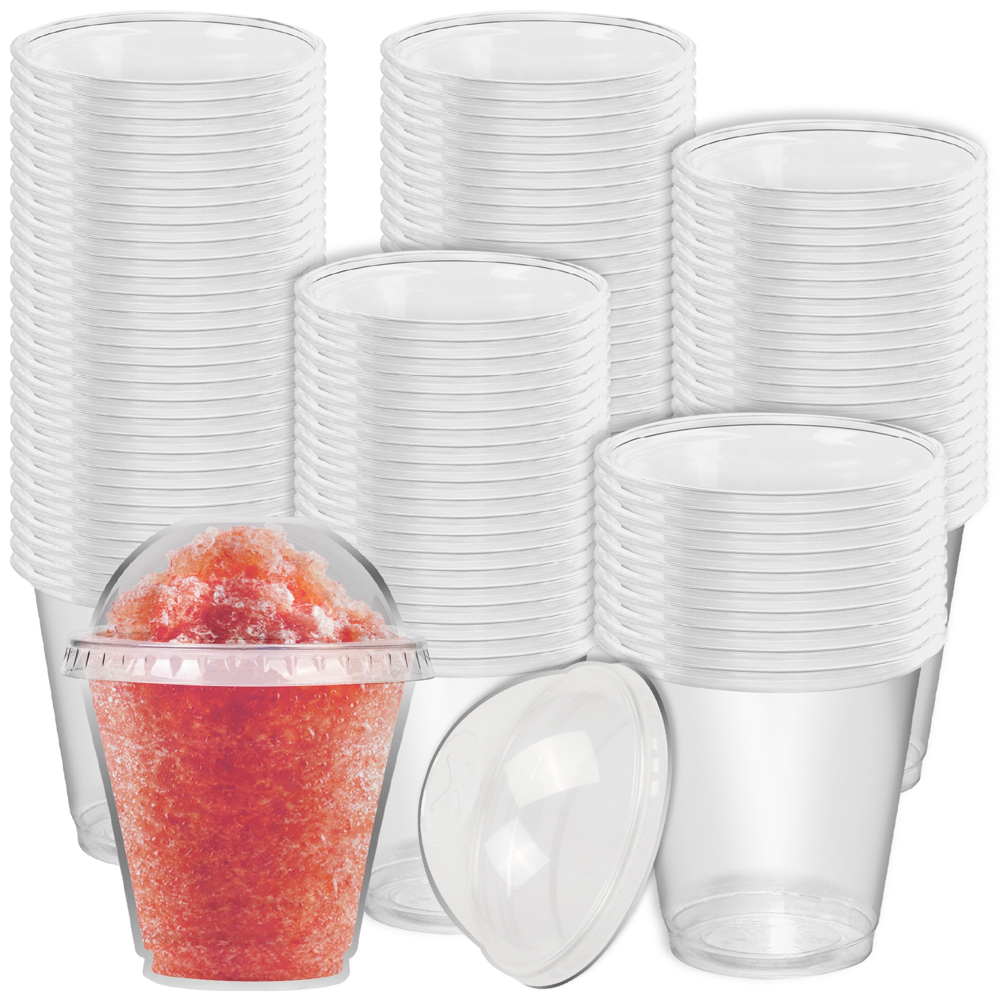 DEXLO Slush Cups With Dome Lids 5oz (Pack of 1000)