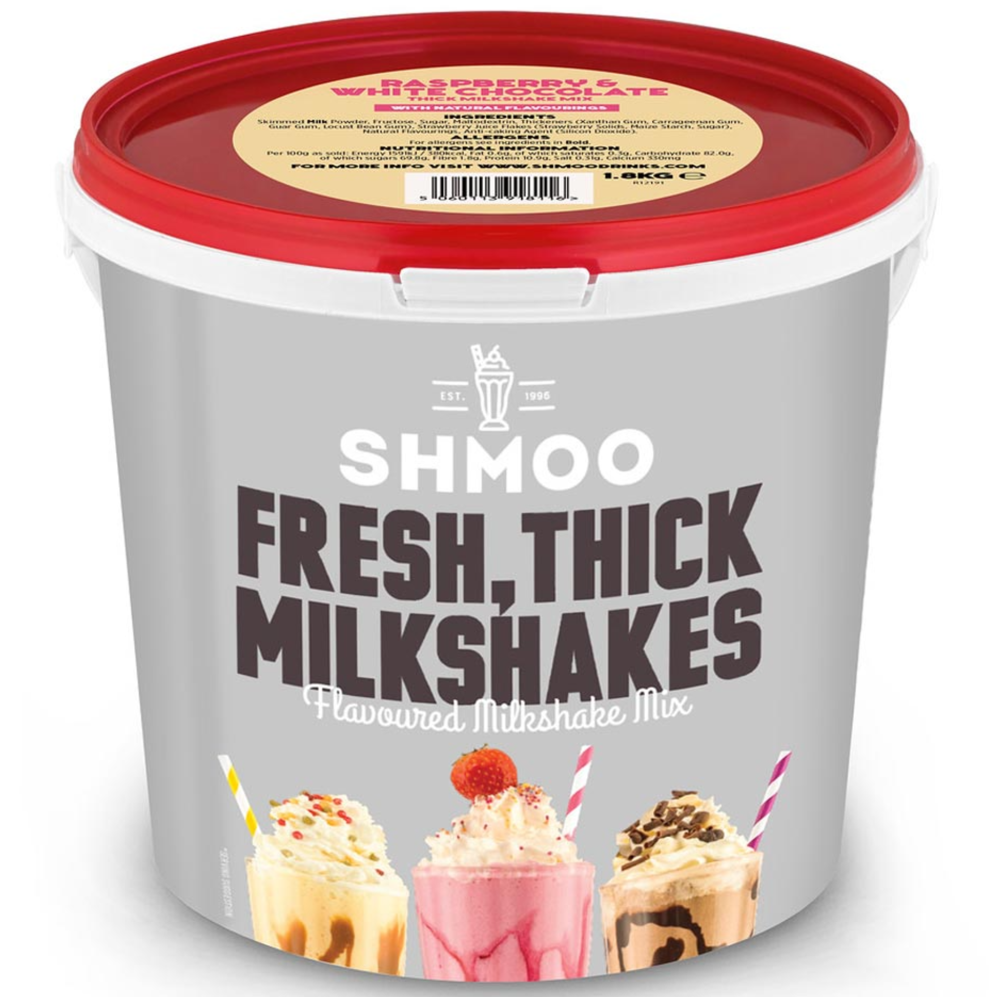 Shmoo Raspberry & White Chocolate Milkshake Mix 1.8kg