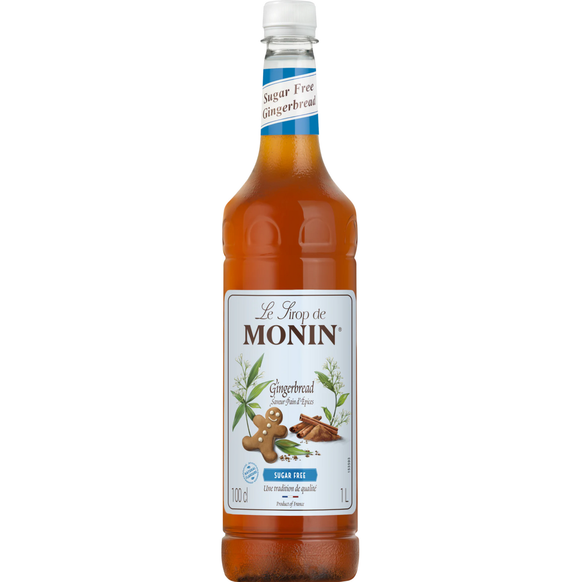MONIN Sugar Free Gingerbread Syrup 1L BB June