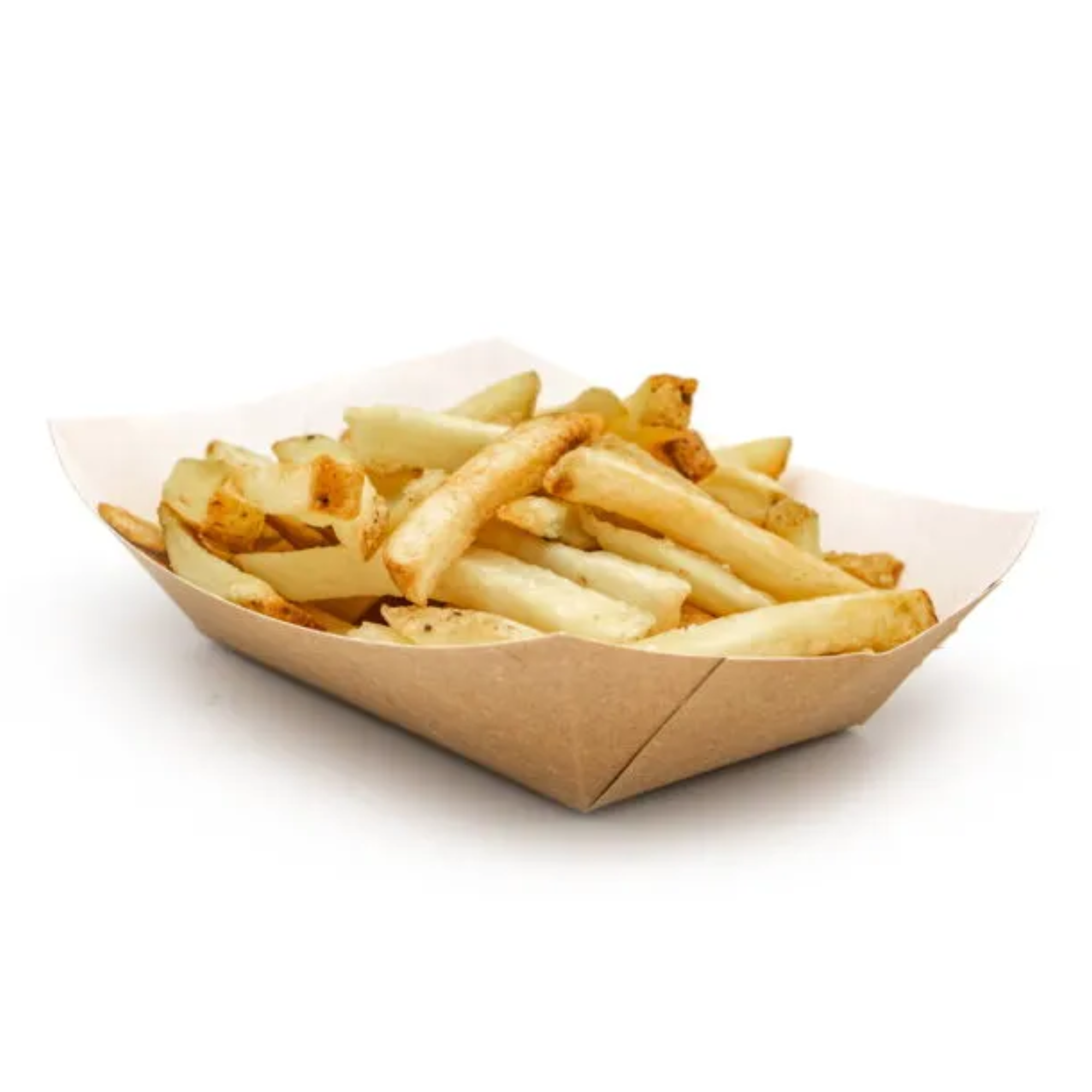 GREENPAK Compostable Kraft Chip Tray - Full Case - Pack of 500