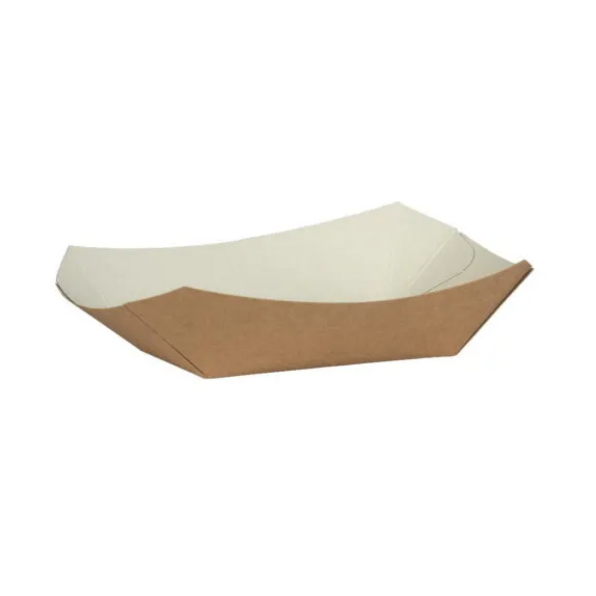 GREENPAK Compostable Kraft Chip Tray - Full Case - Pack of 500