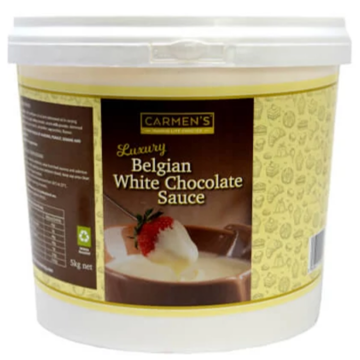Carmen's Luxury Belgian White Chocolate Sauce 5kg