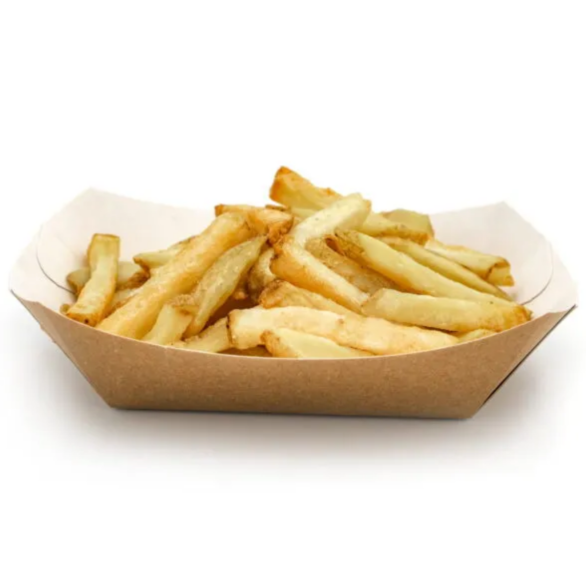 GREENPAK Compostable Kraft Chip Tray - Full Case - Pack of 500