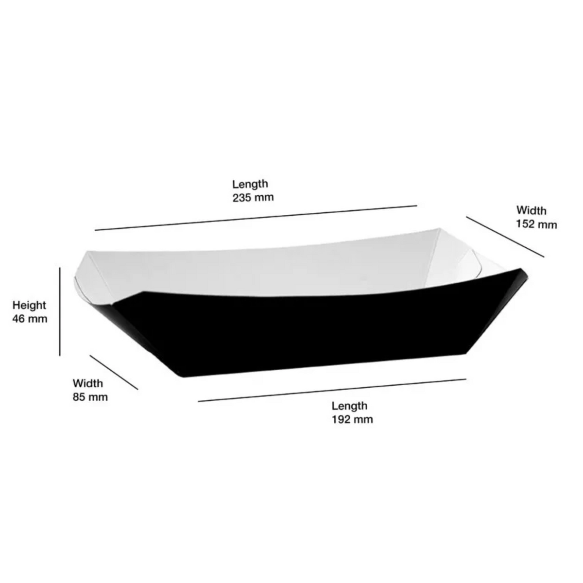 GREENPAK Compostable Black Meal Tray - Full Case - Pack of 500