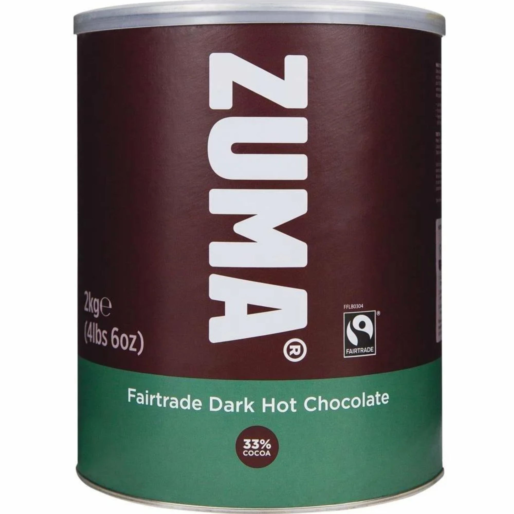 Zuma Fairtrade Dark Chocolate - 33% cocoa (2 kg tins)