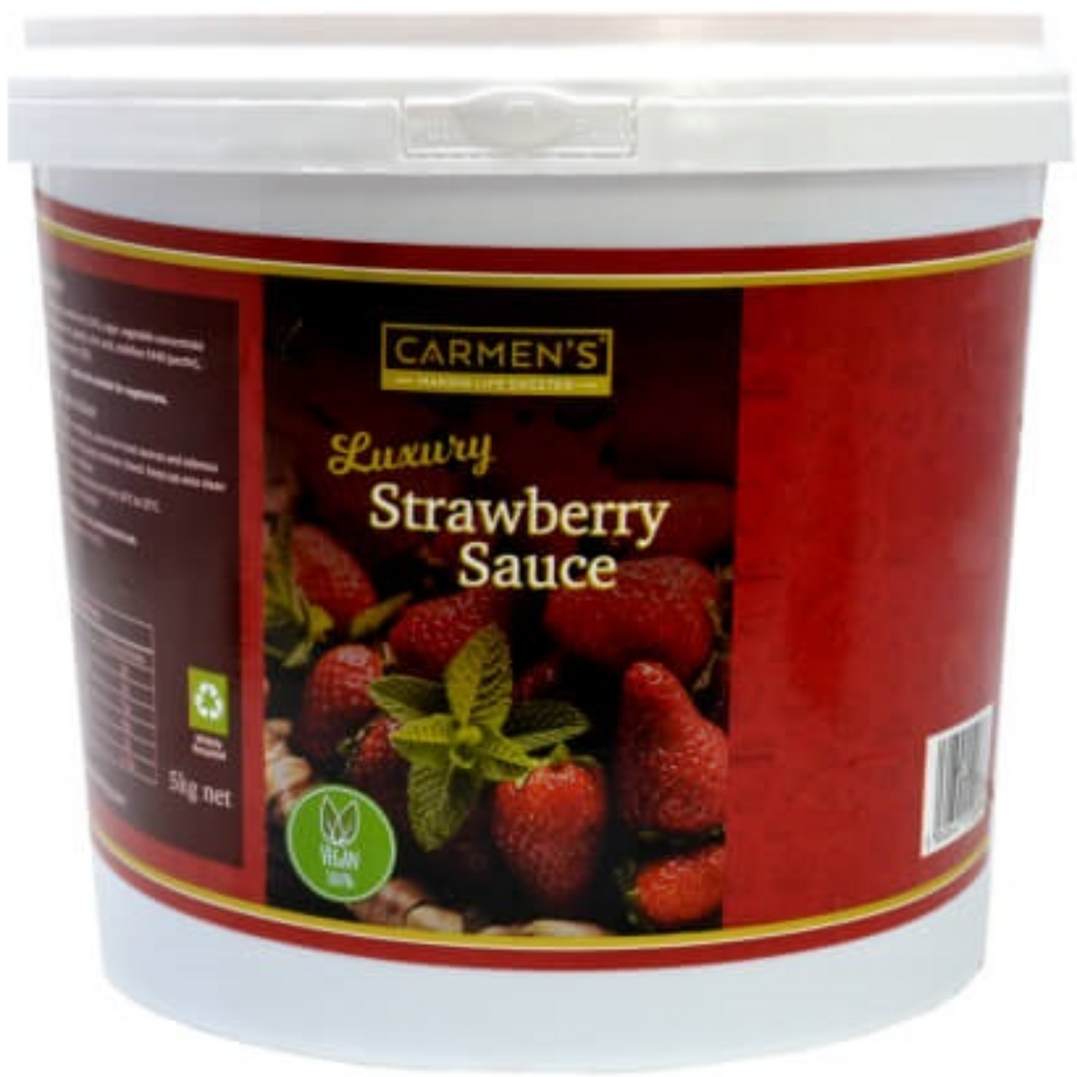 Carmen’s Luxury Strawberry Sauce 5kg Tub BB 21 /7 26