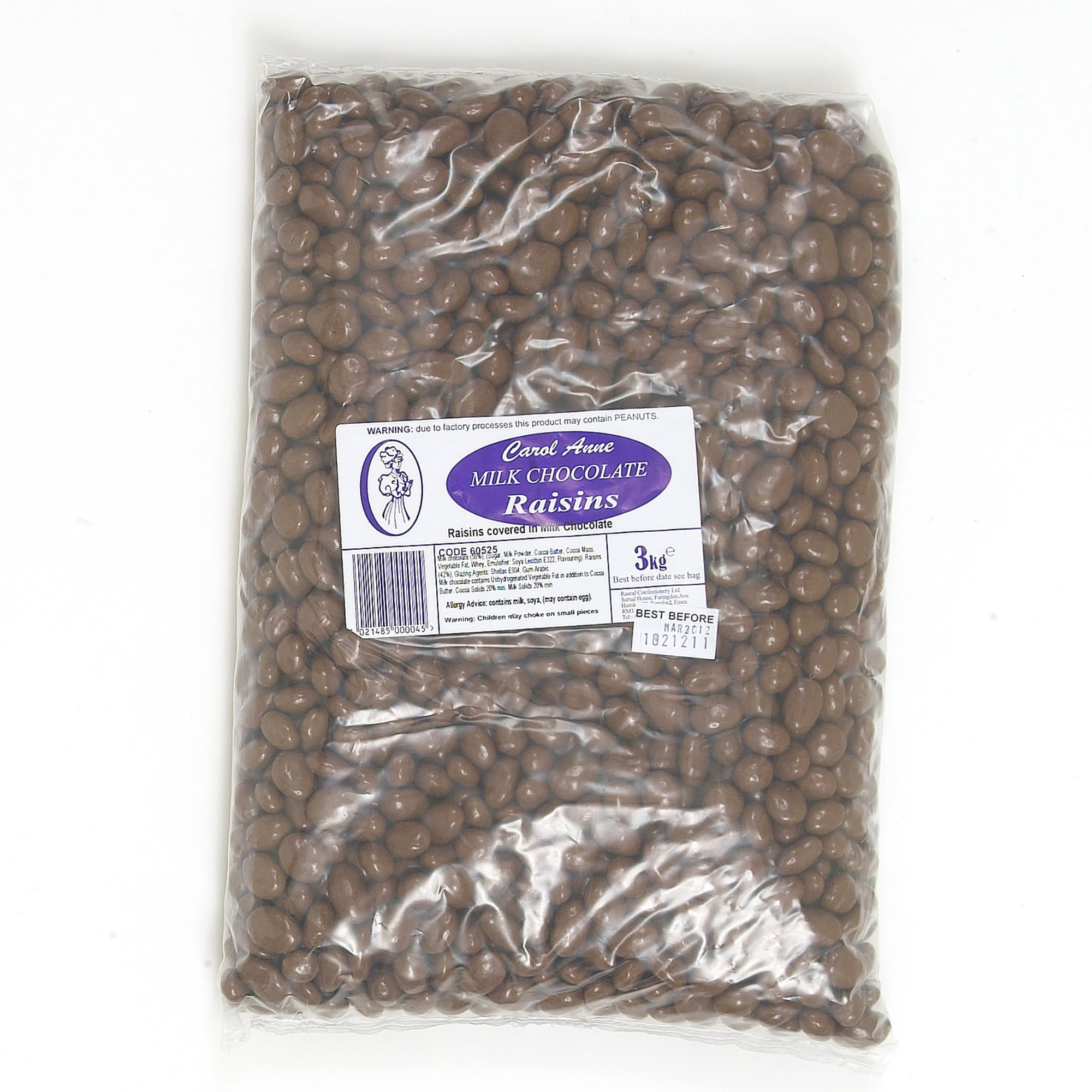 Carol Anne Milk Chocolate Raisins 3kg