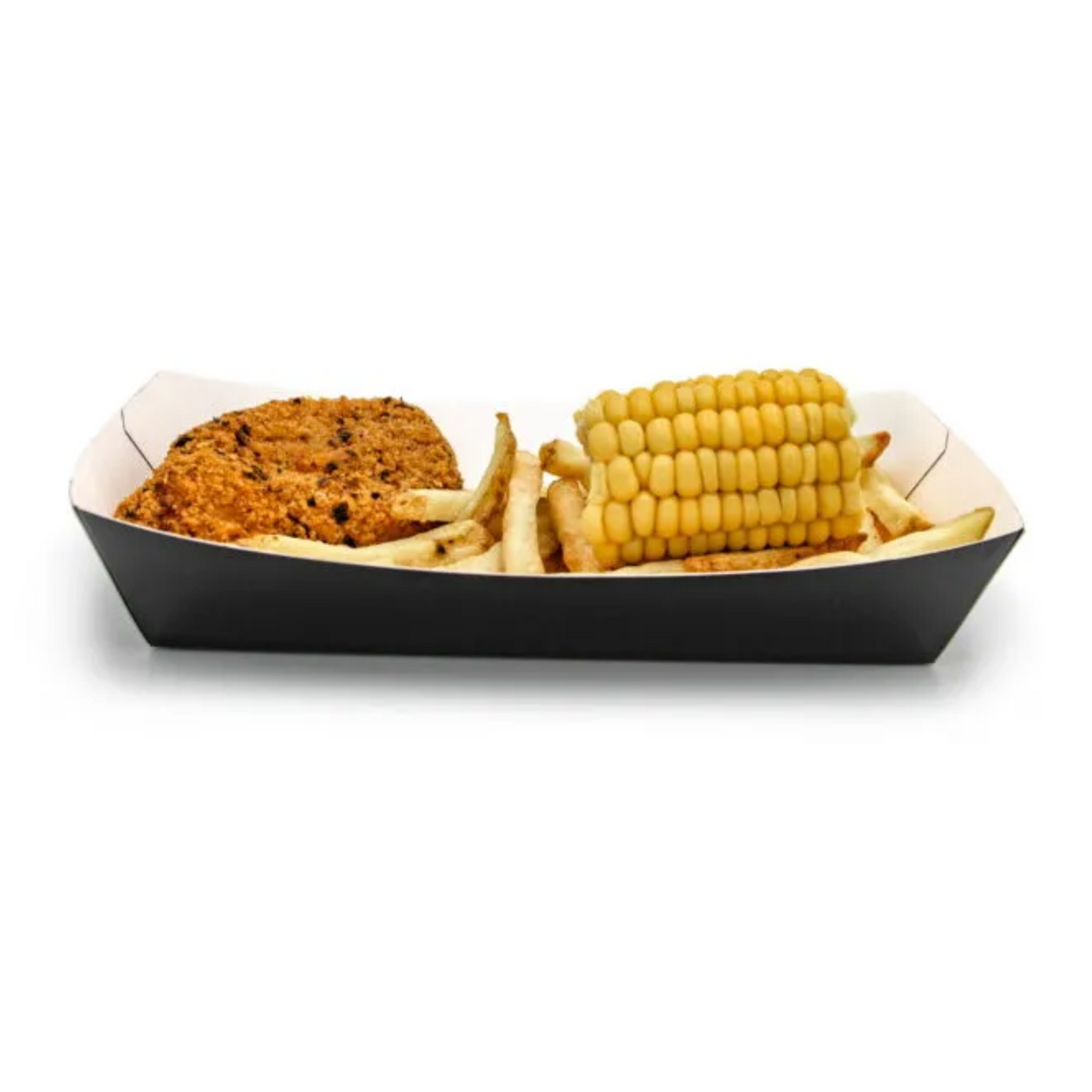 GREENPAK Compostable Black Meal Tray - Full Case - Pack of 500