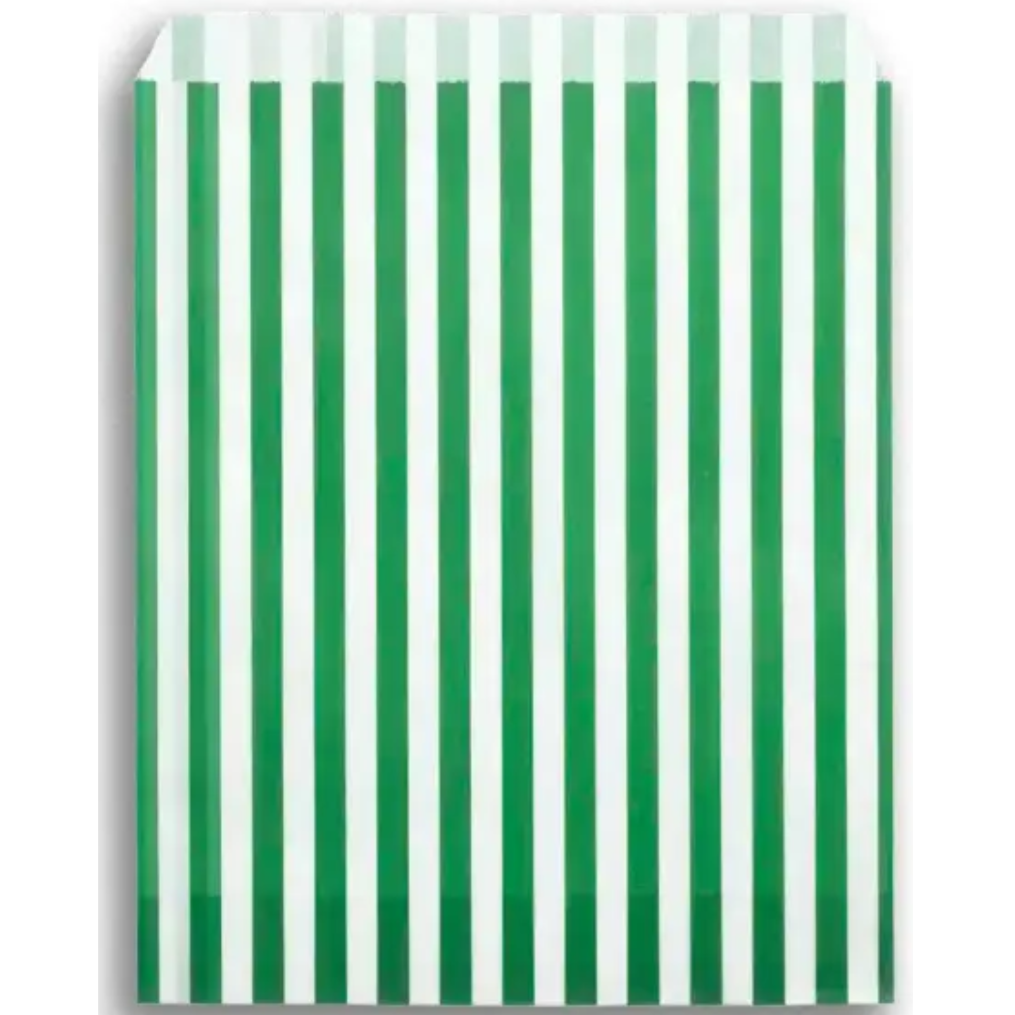 Feefo Green Candy Stripe Paper Bags [7" x 9"] - Case of 1000