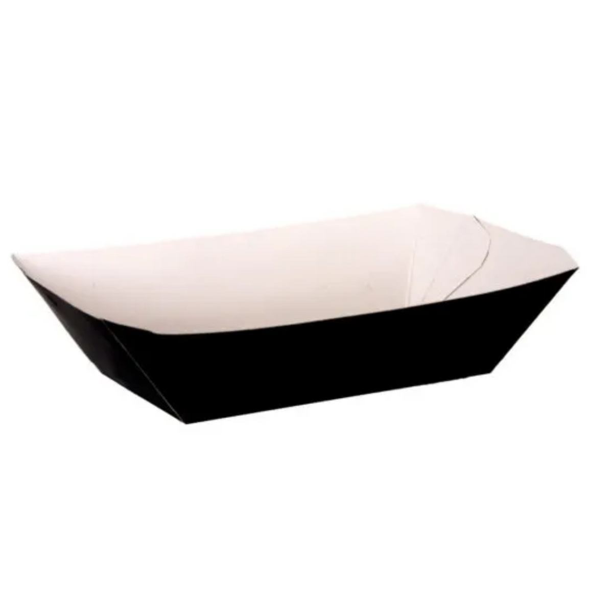 GREENPAK Compostable Black Chip Tray - Full Case - Pack of 500
