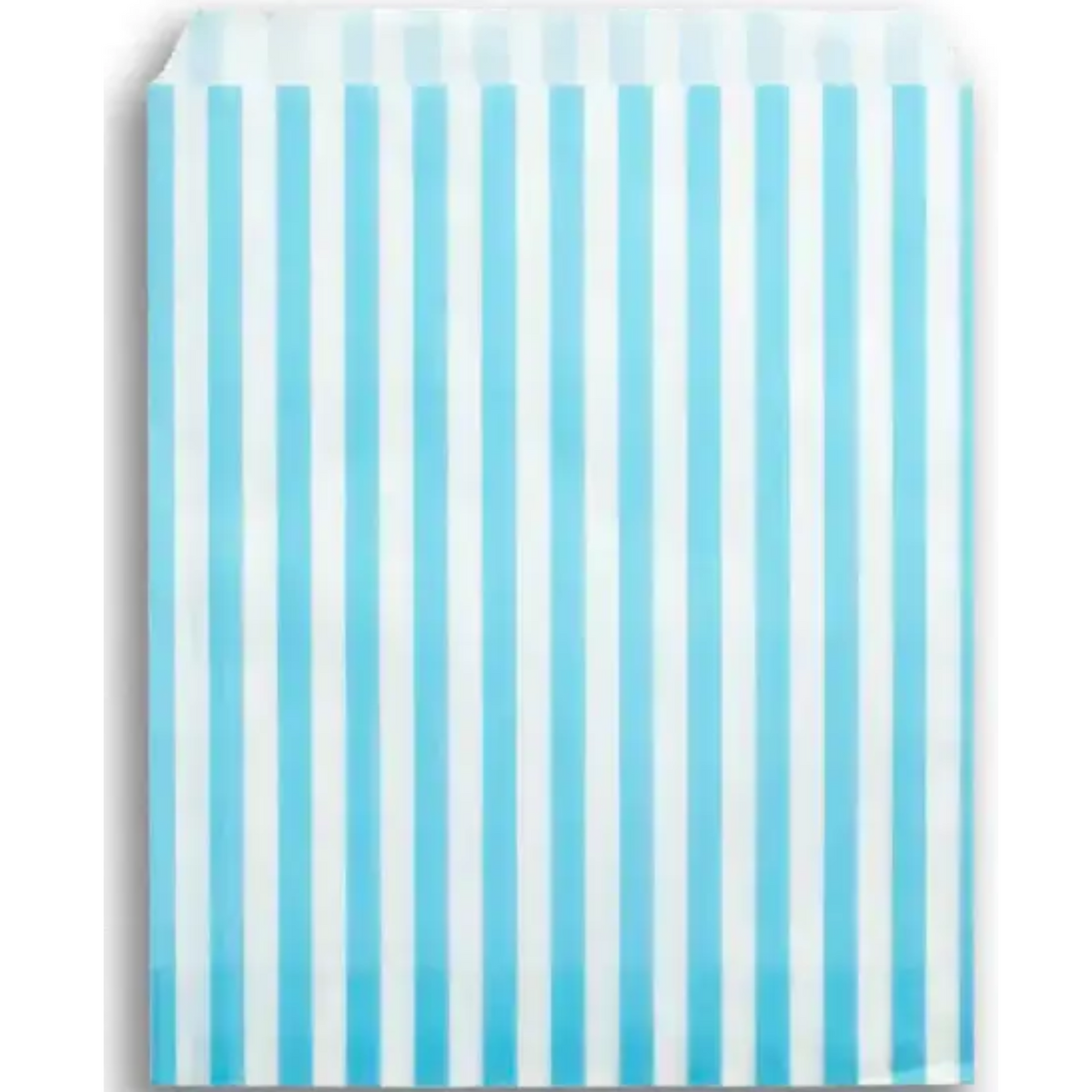 Feefo Light Blue Candy Stripe Paper Bags [7" x 9"] 3.500 kg - Case of 1000