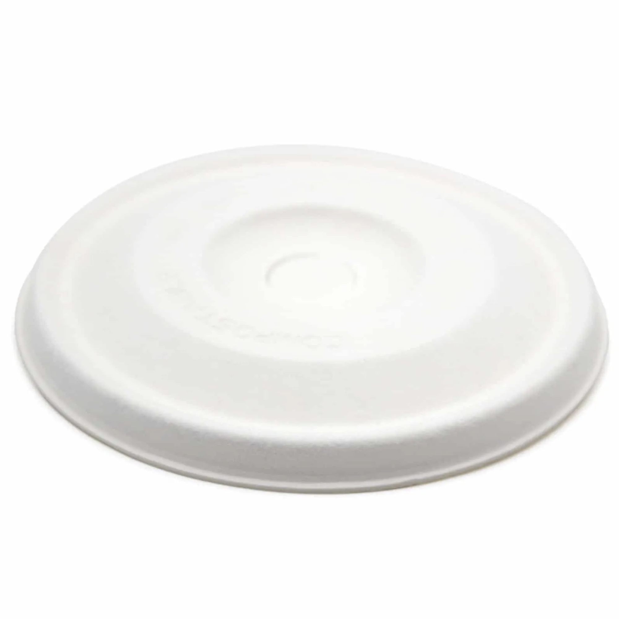 10/12/16/22oz Bagasse Flat Lid - Full Case - Pack of 1000