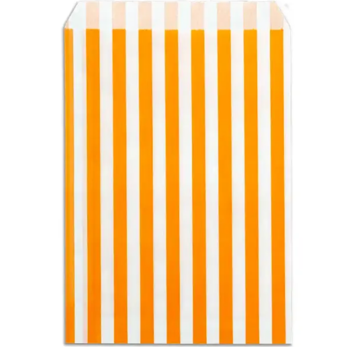 Feefo Orange Candy Stripe Paper Bags [5" x 7"] - Case of 1000
