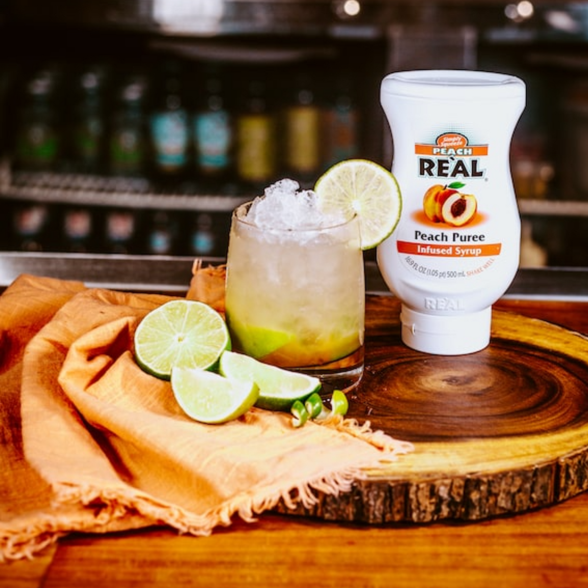Re'al Peach Puree Infused Syrup 500mL