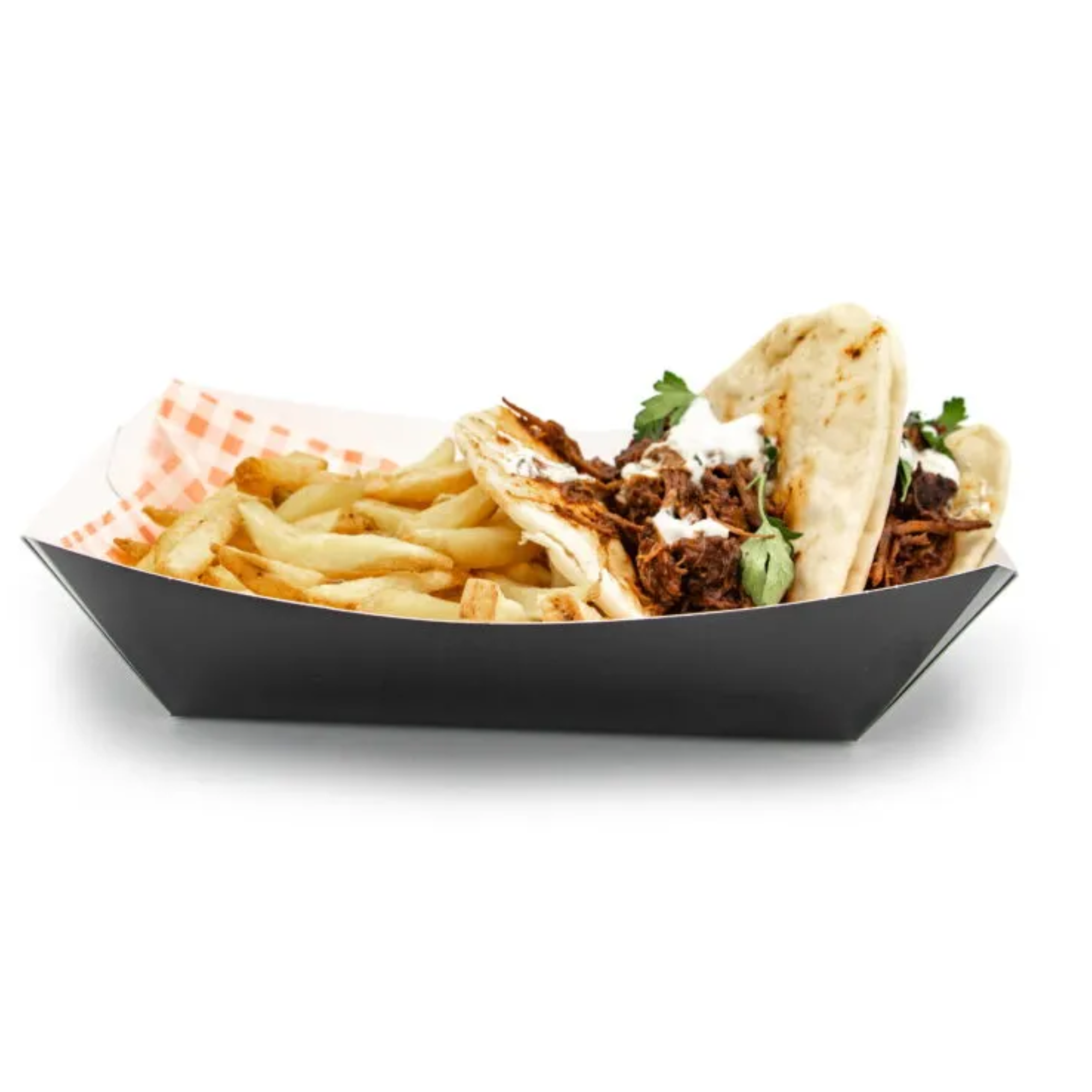 Large Black Compostable Meal Tray - Full Case