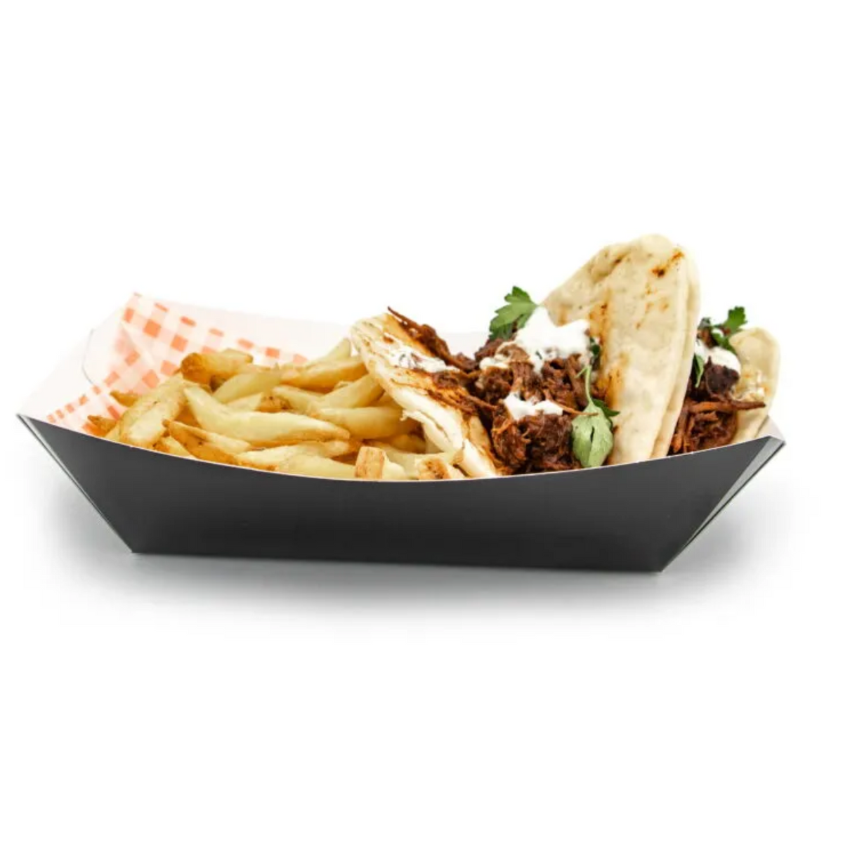 GREENPAK Large Black Compostable Meal Tray - Full Case