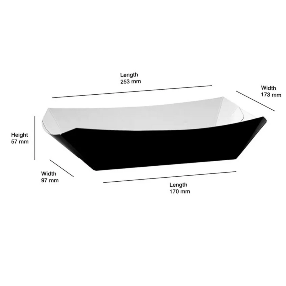 GREENPAK Large Black Compostable Meal Tray - Full Case