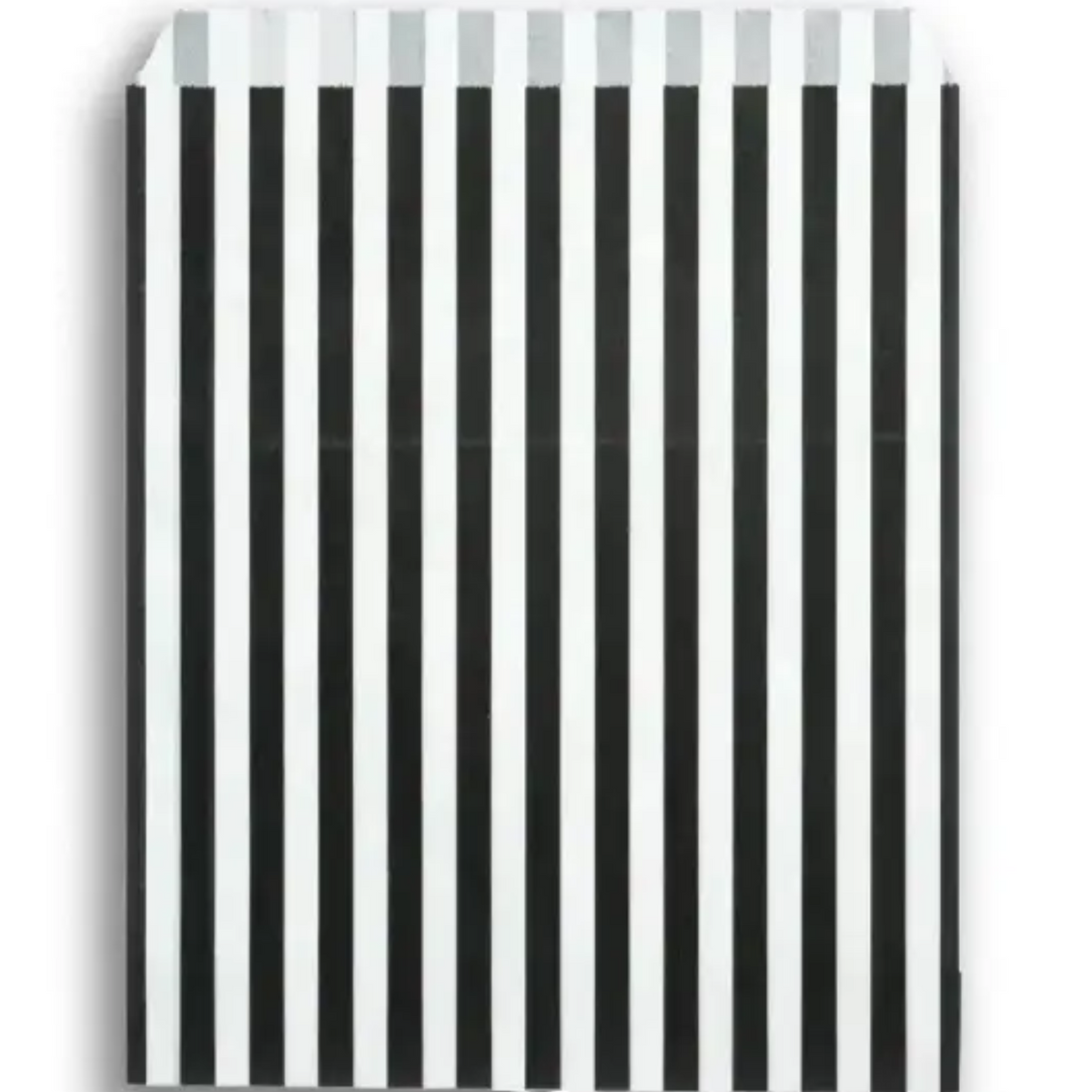 Feefo Black Candy Stripe Paper Bags [7" x 9"] - Case of 1000