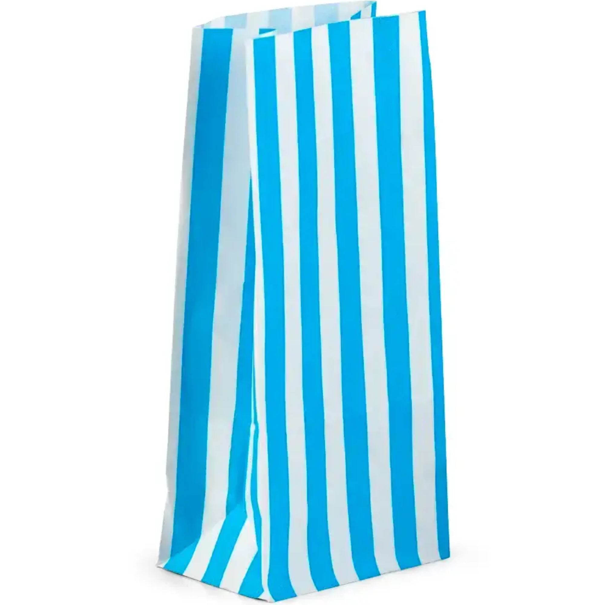 Light Blue Stripe Pick n Mix Paper Bags [11cm x 24cm + 7.5cm] - Case of 100