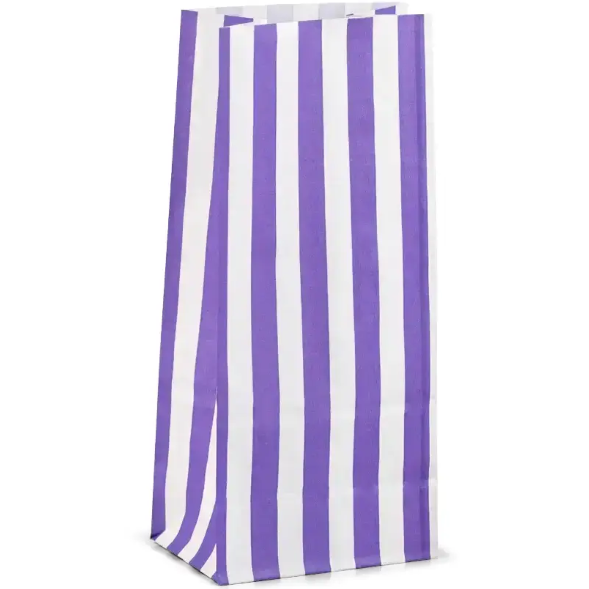 Purple Stripe Pick n Mix Paper Bags [11cm x 24cm + 7.5cm] - Case of 100