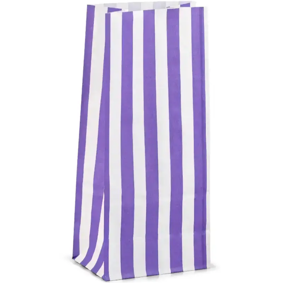 Feefo Purple Stripe Pick n Mix Paper Bags [11cm x 24cm + 7.5cm] - Case of 100