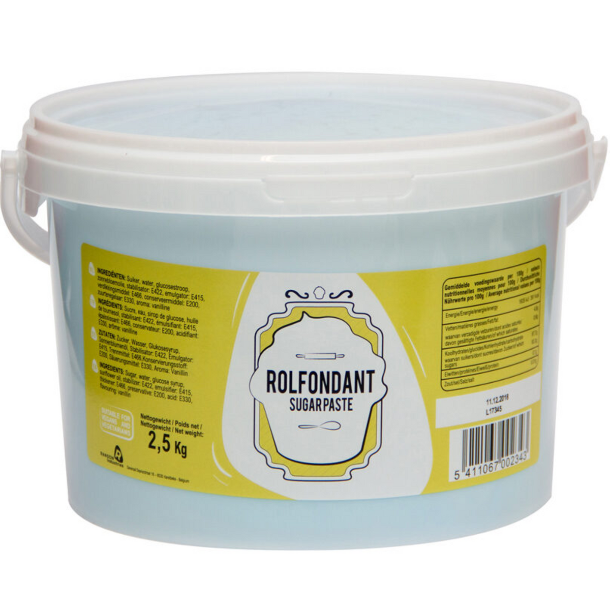 Rolfondant Cover Paste Snowwhite 2.5kg BB July