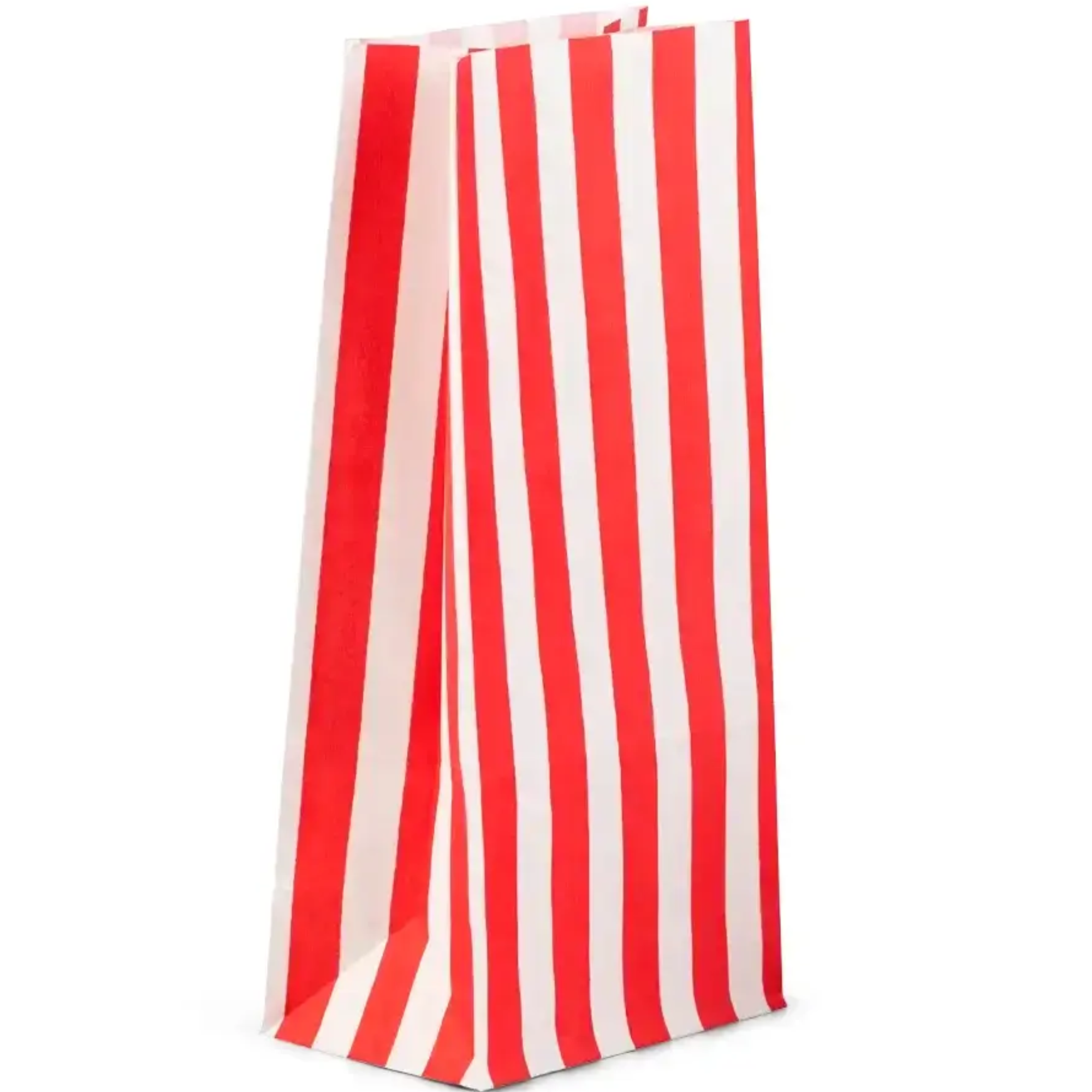 Red Stripe Pick n Mix Paper Bags [11cm x 24cm + 7.5cm] - Case of 100