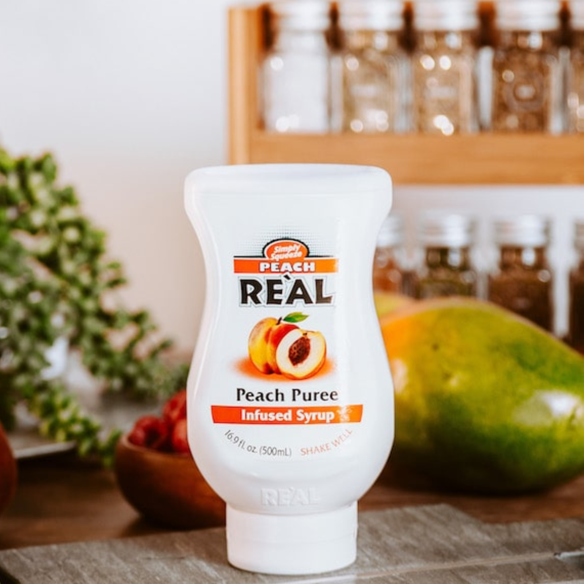 Re'al Peach Puree Infused Syrup 500mL