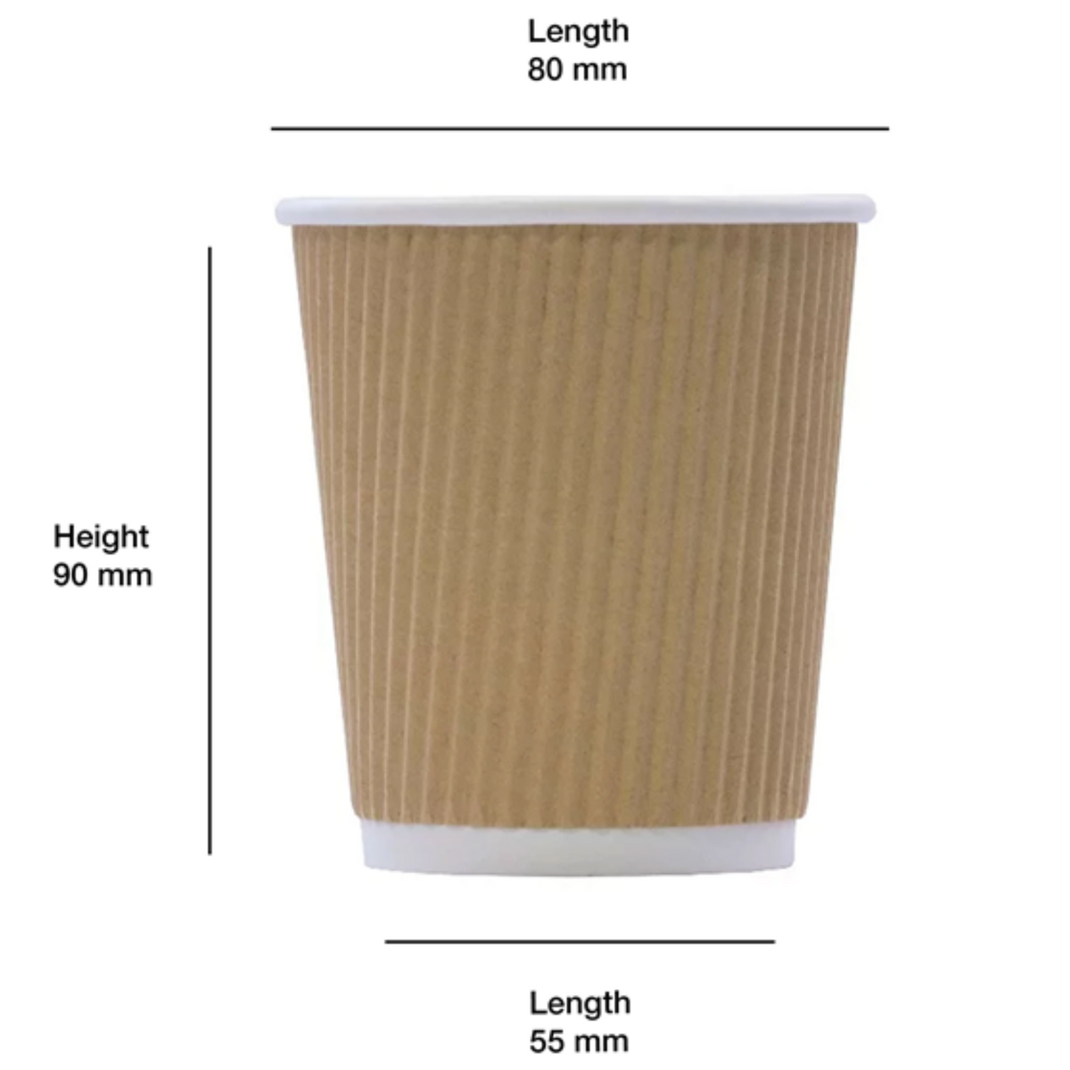 GREENPAK 8oz Kraft Ripple Cup - Full Case - Pack of 500