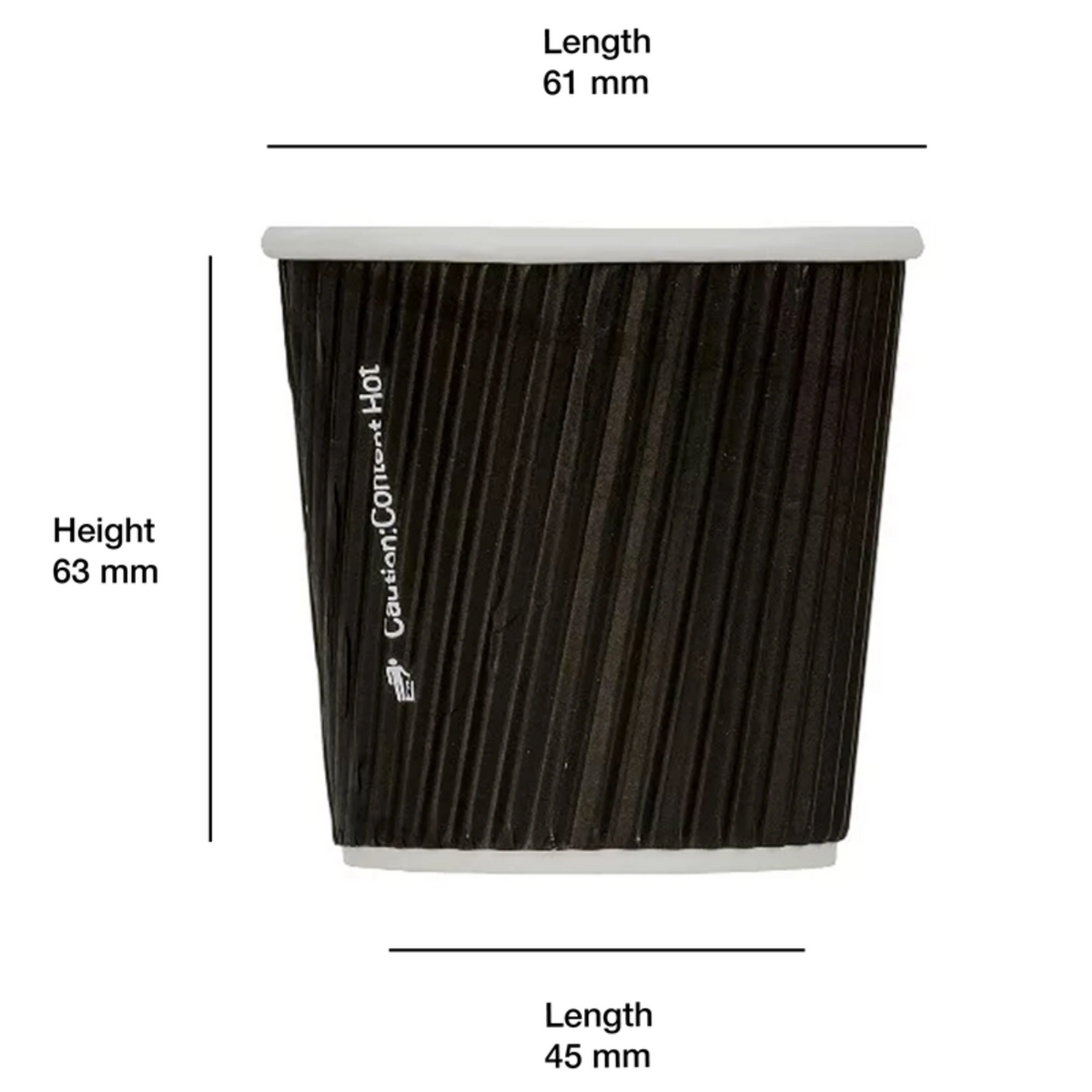 GREENPAK 4oz Black Ripple Cup - Full Case - Pack of 1440