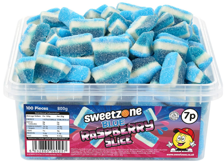 Blue Raspberry Slices Bag 1kg