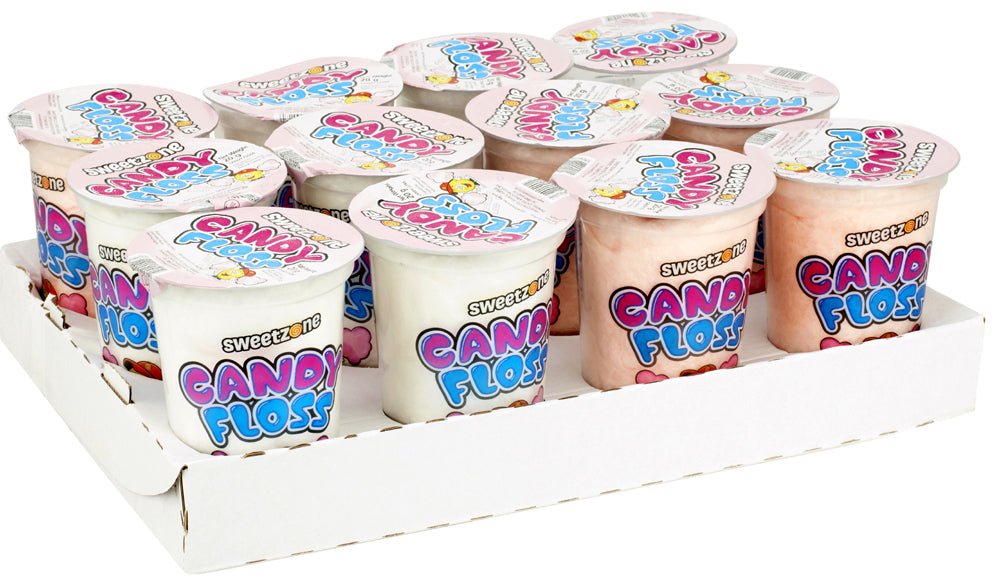 Sweetzone Candy Floss Tray 12 x 20g Assorted flavoured