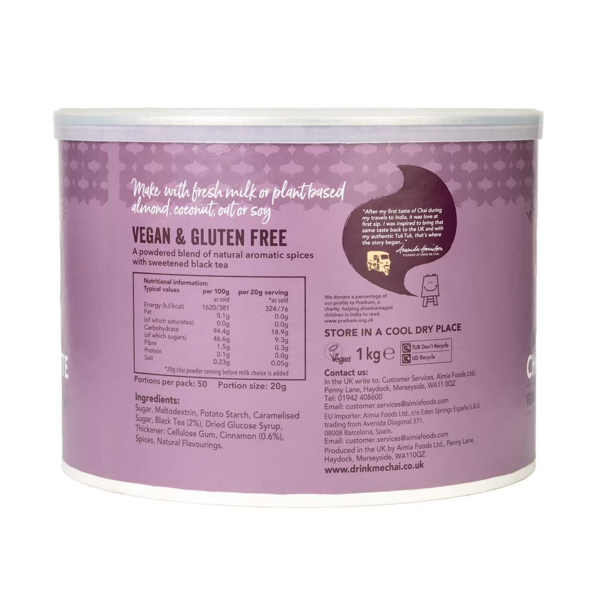Drink Me Chai Artisan Blend Chai Latte 1Kg